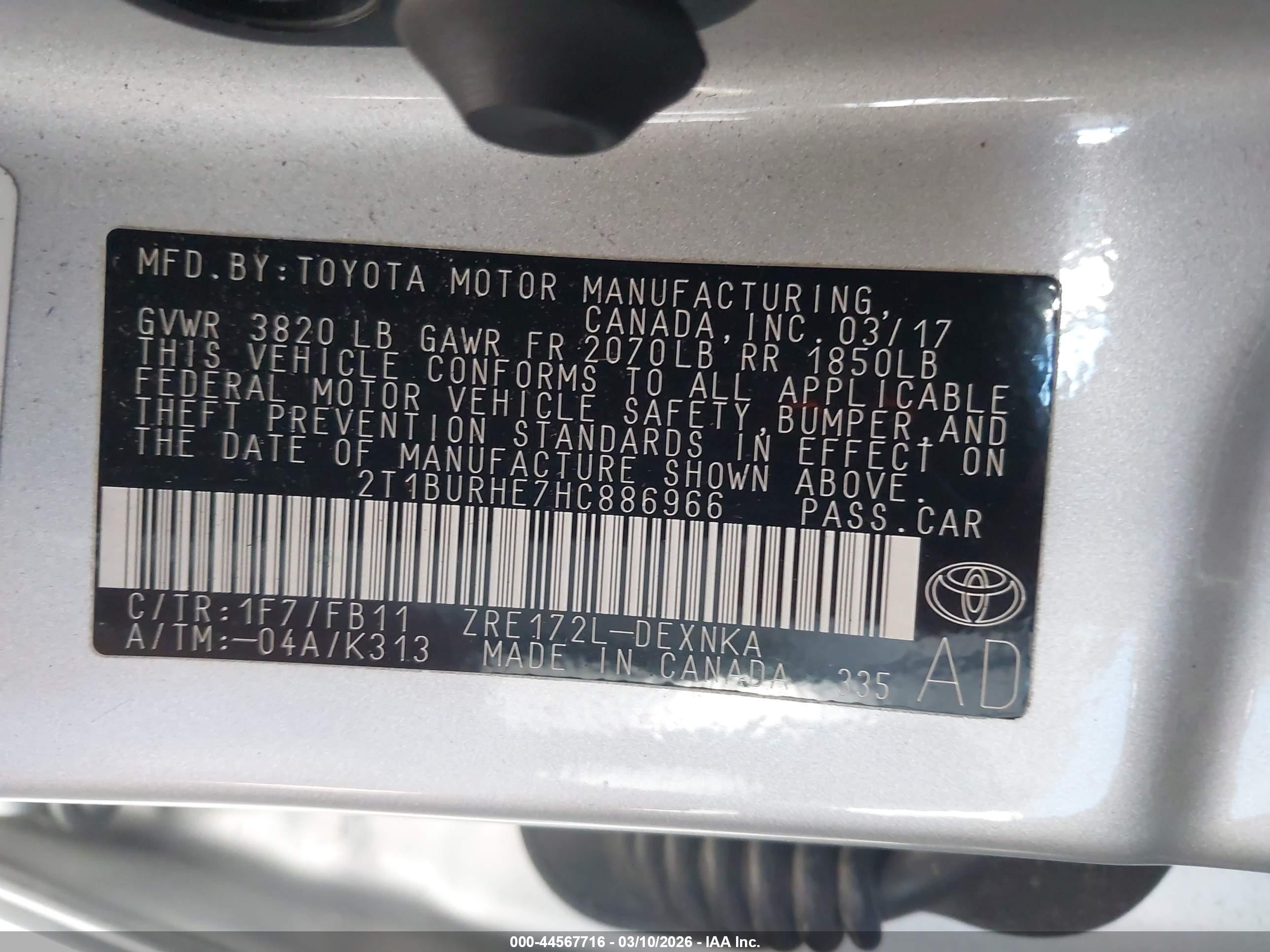 TOYOTA COROLLA image 9