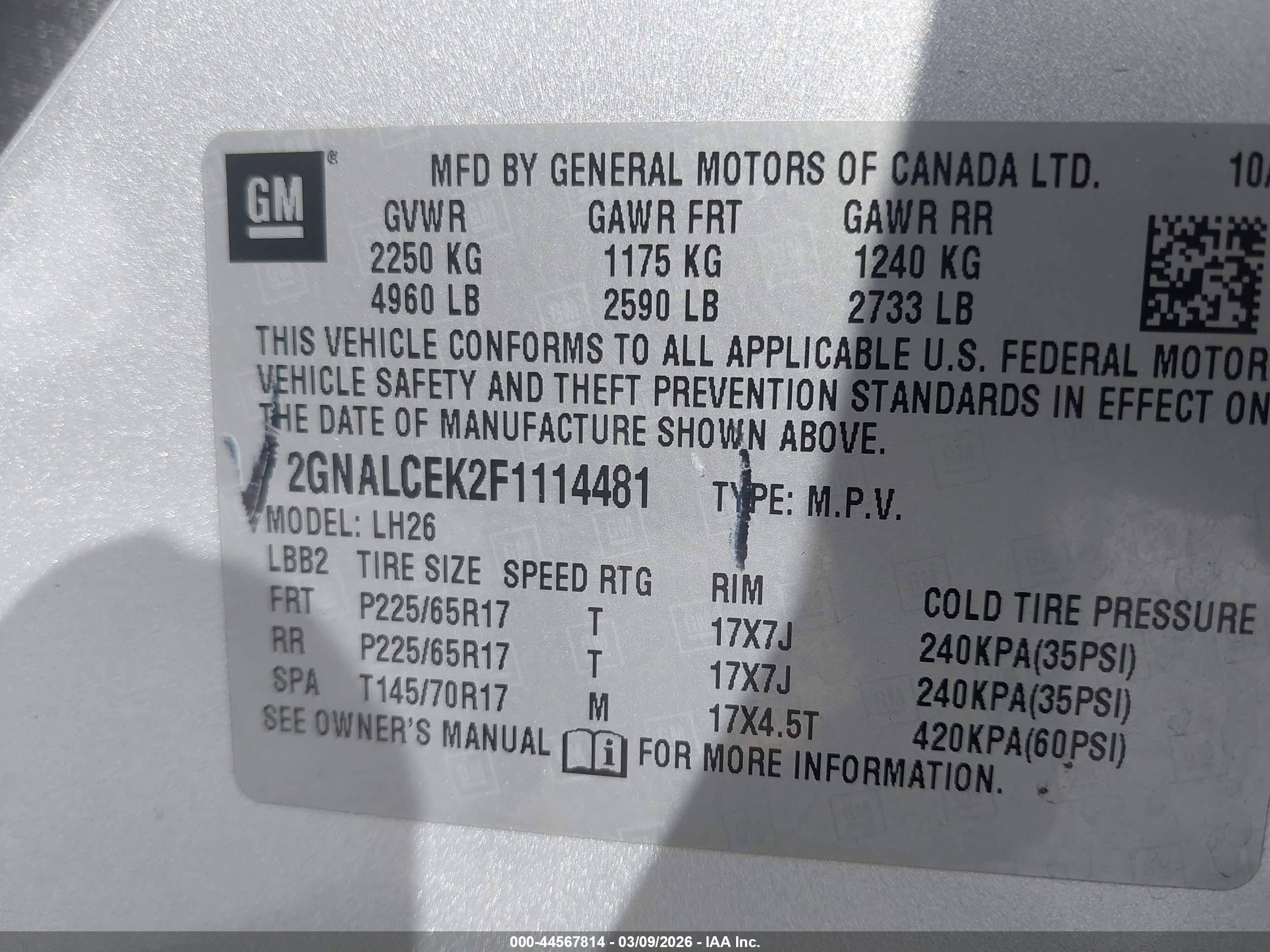 CHEVROLET EQUINOX image 9