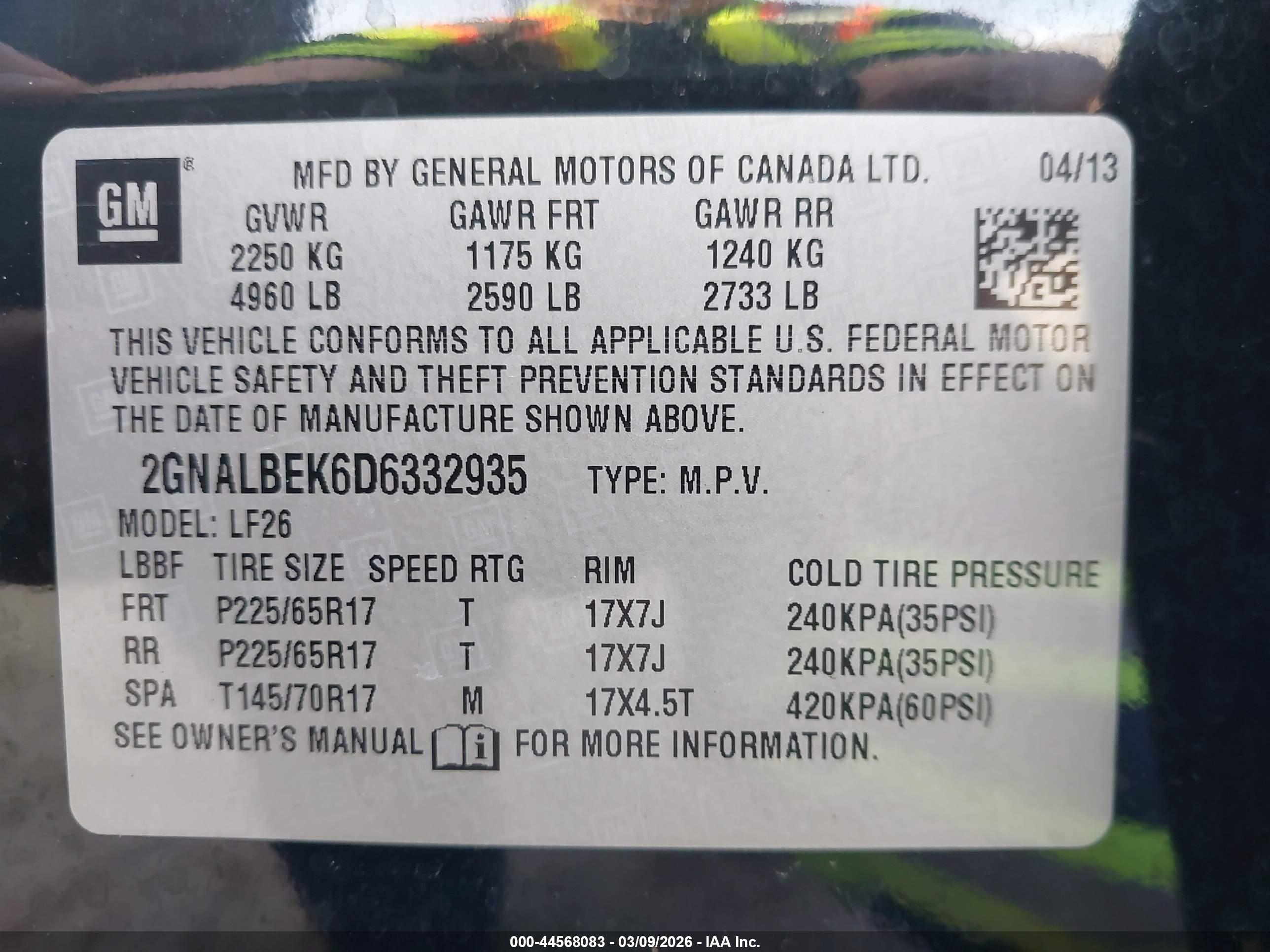 CHEVROLET EQUINOX image 9