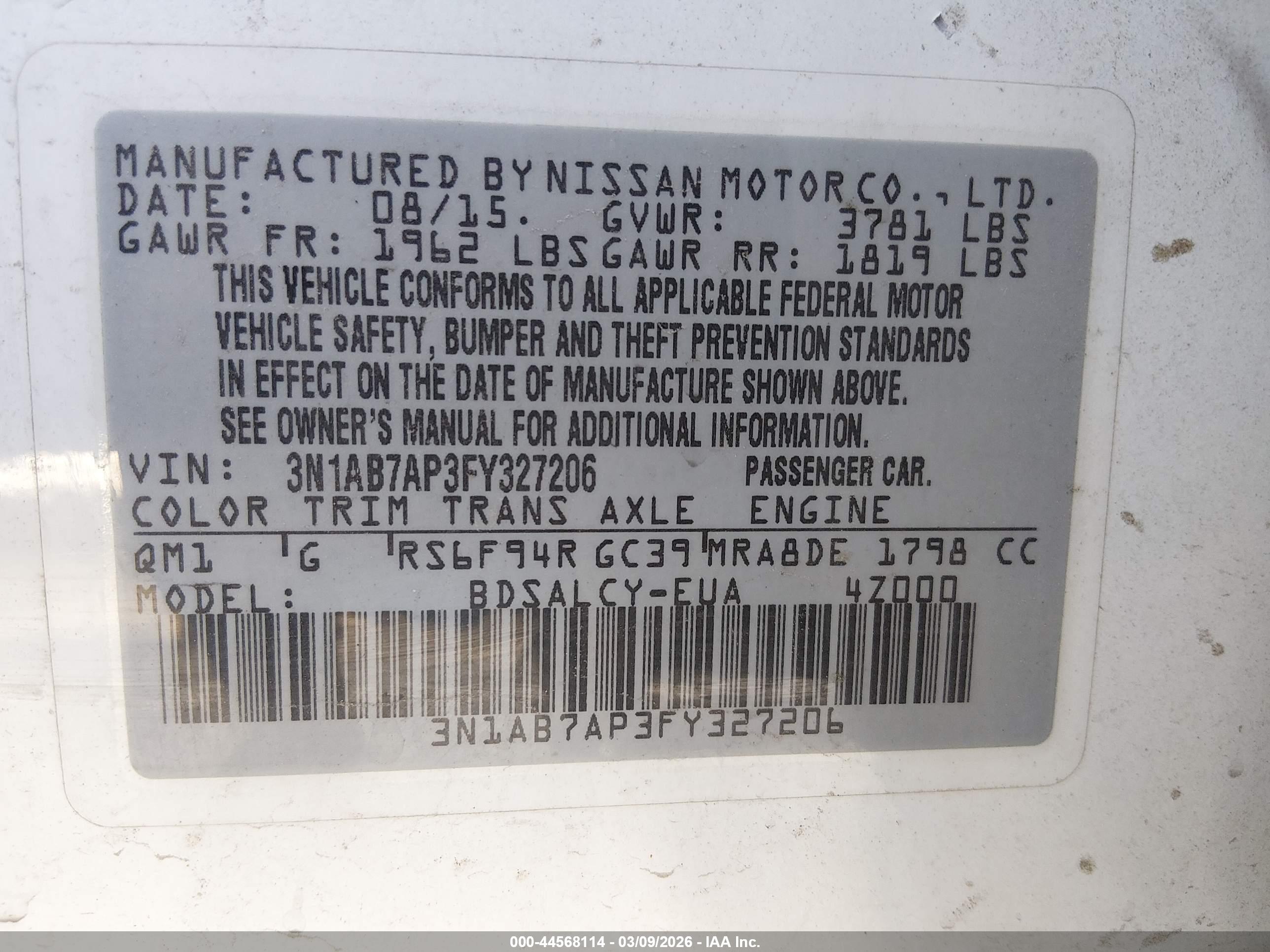 NISSAN SENTRA image 9