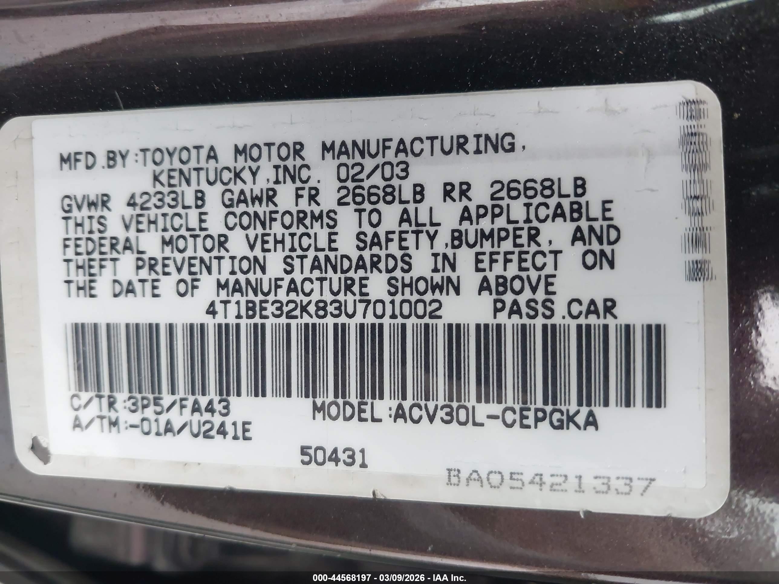 TOYOTA CAMRY image 9