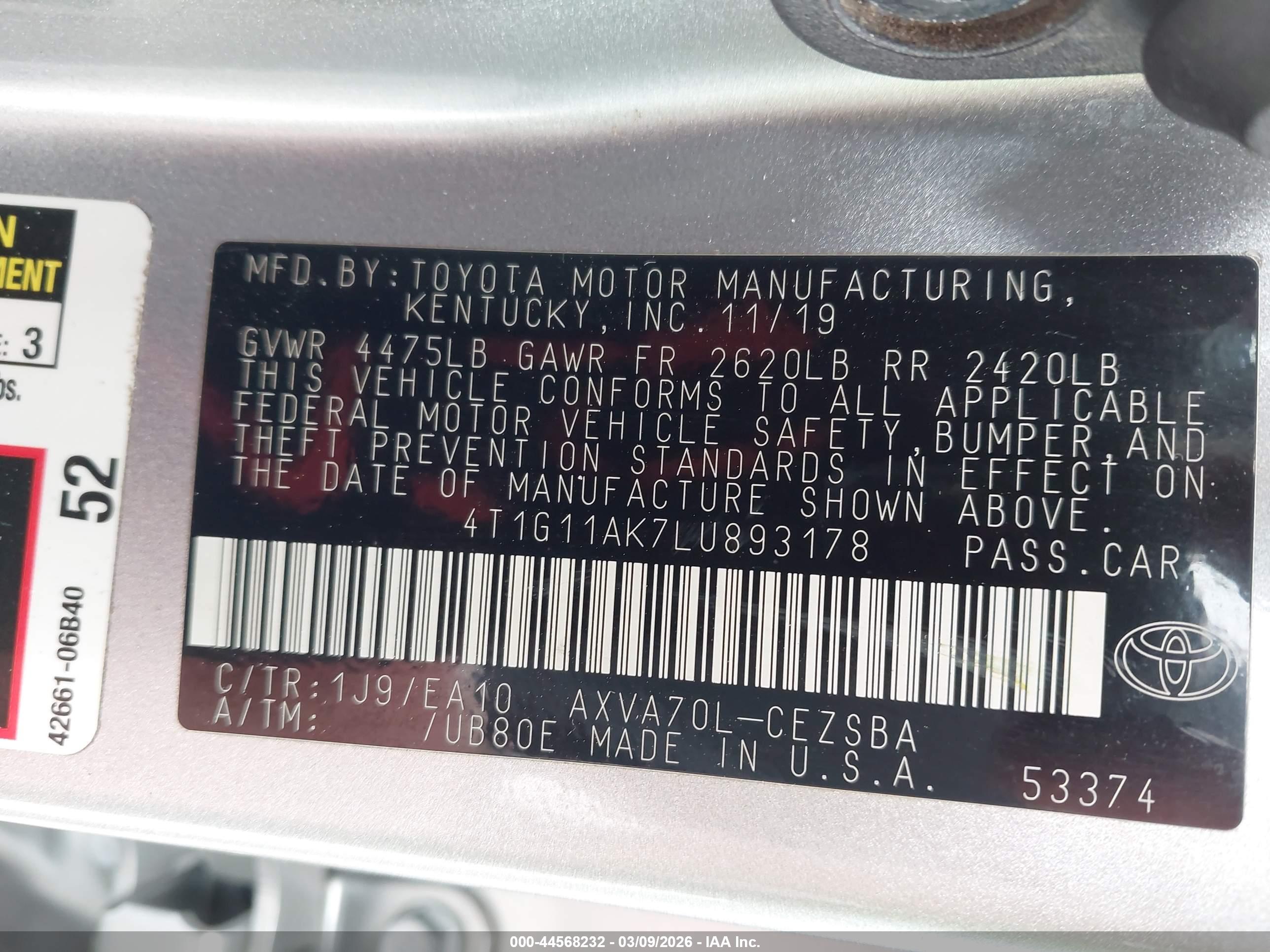 TOYOTA CAMRY image 9