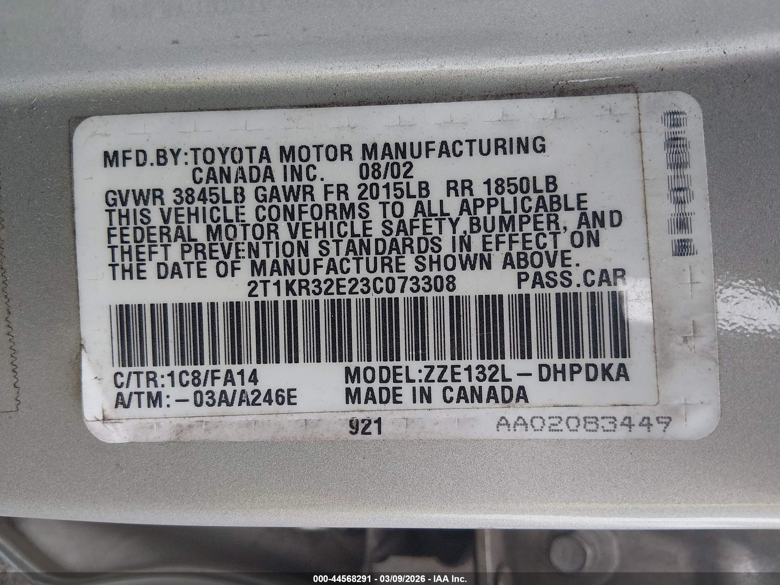 TOYOTA MATRIX image 9