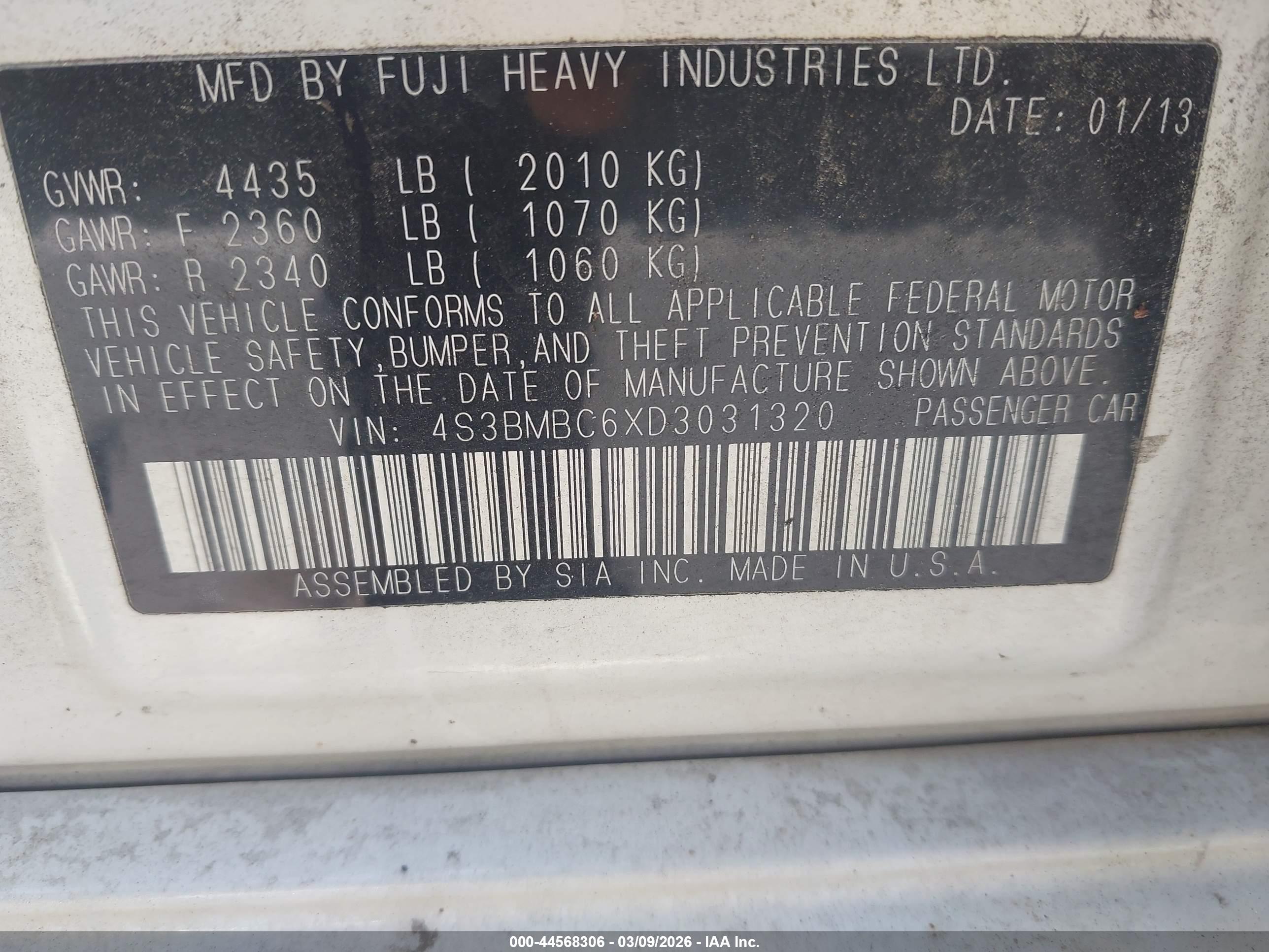 SUBARU LEGACY image 9
