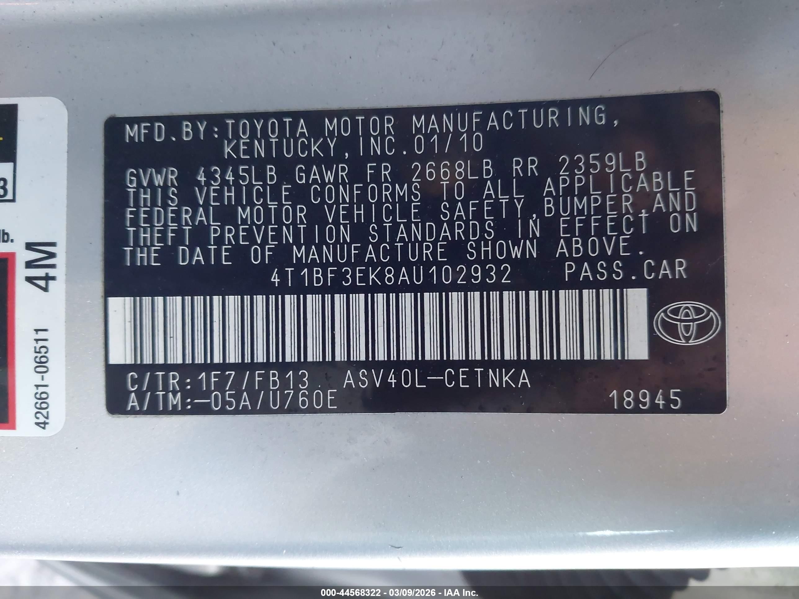 TOYOTA CAMRY image 9