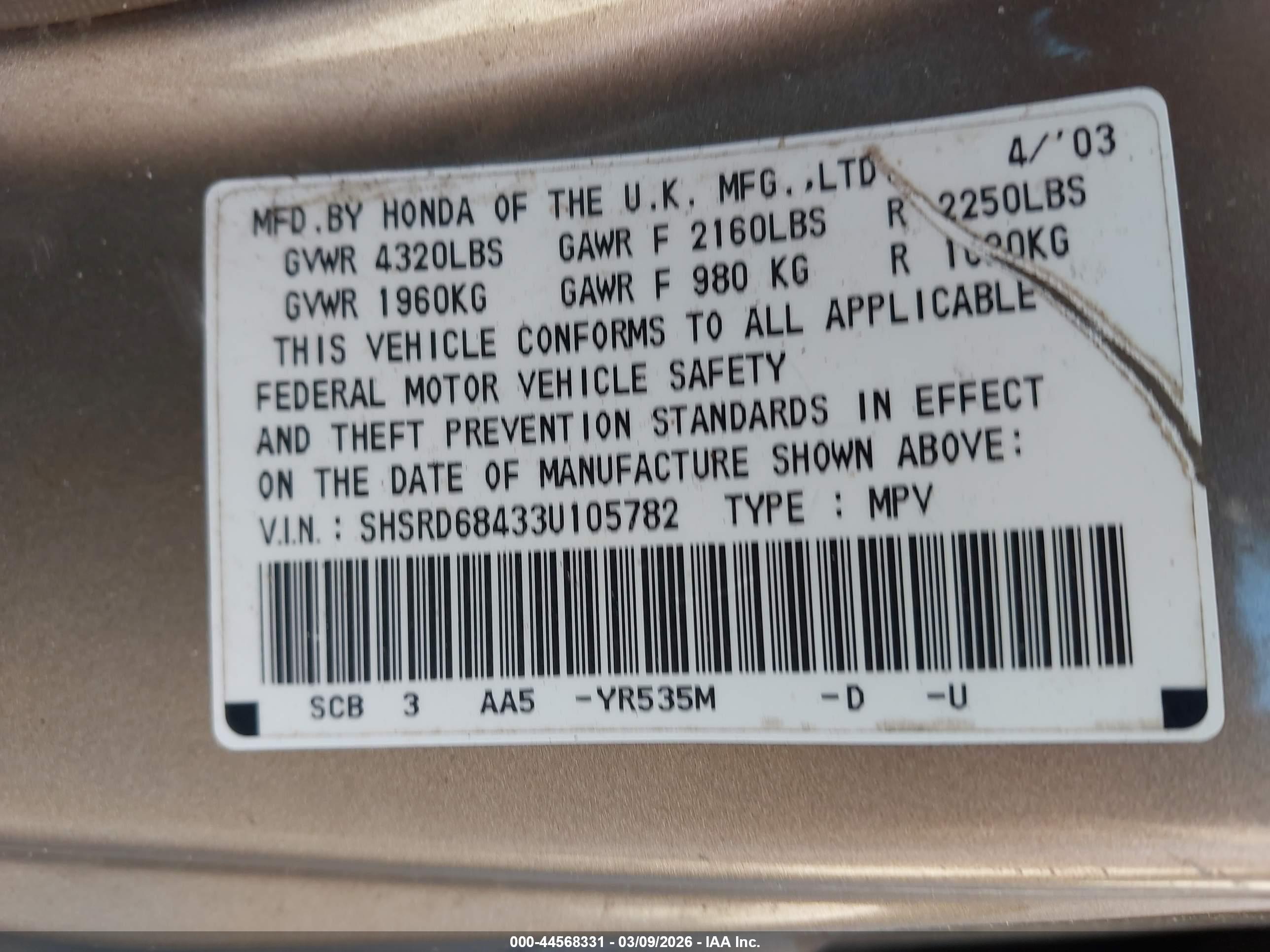 HONDA CR-V image 9