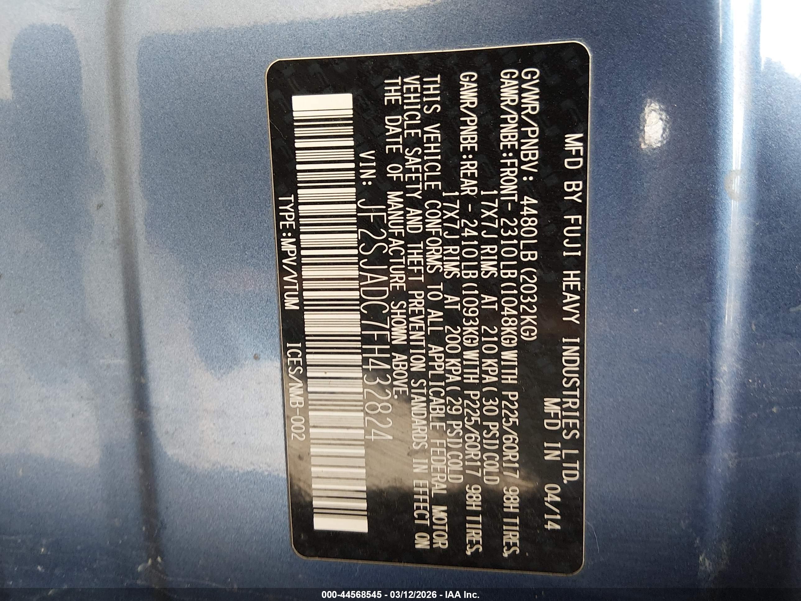 SUBARU FORESTER image 9