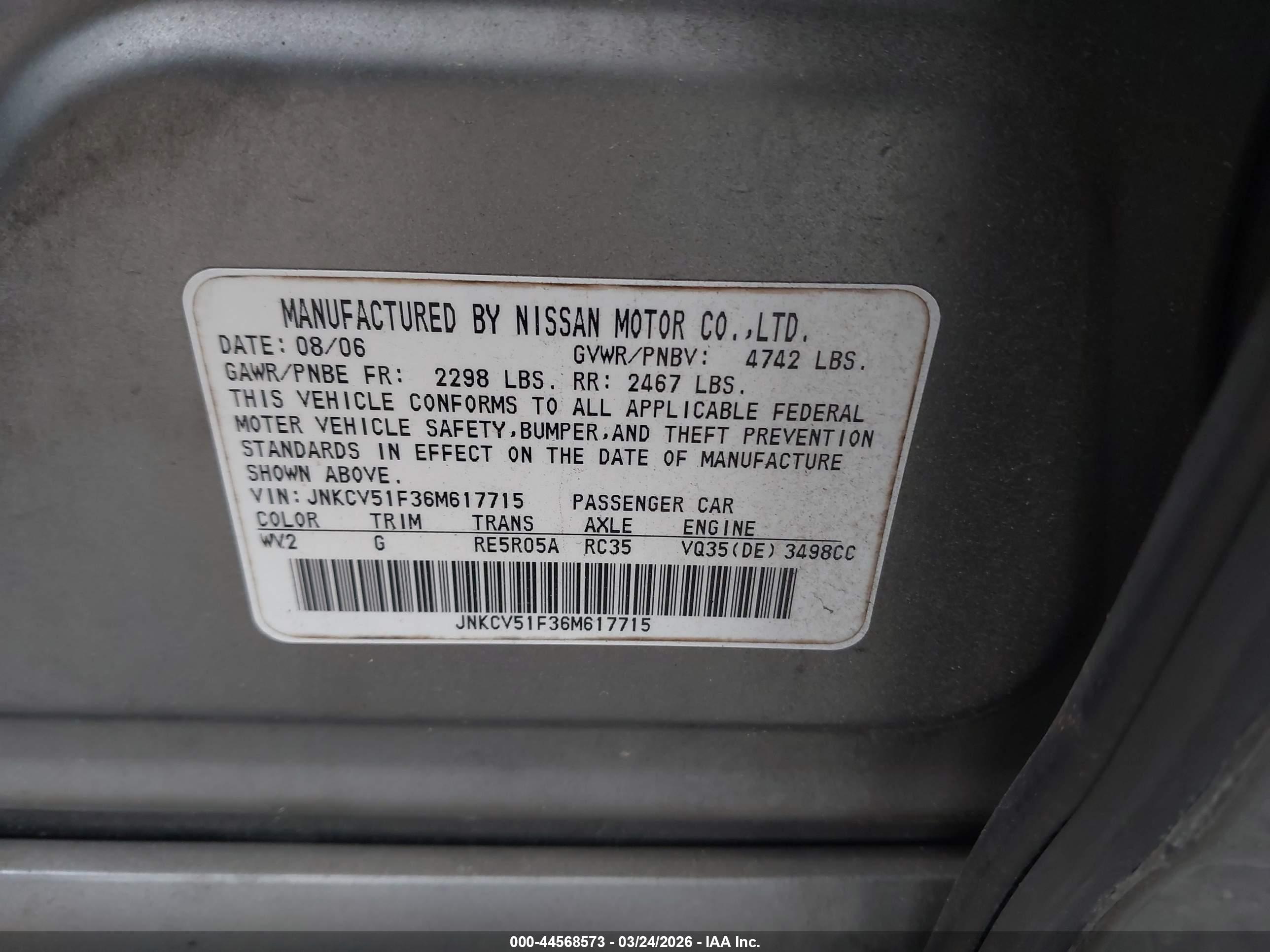 INFINITI G35X image 9