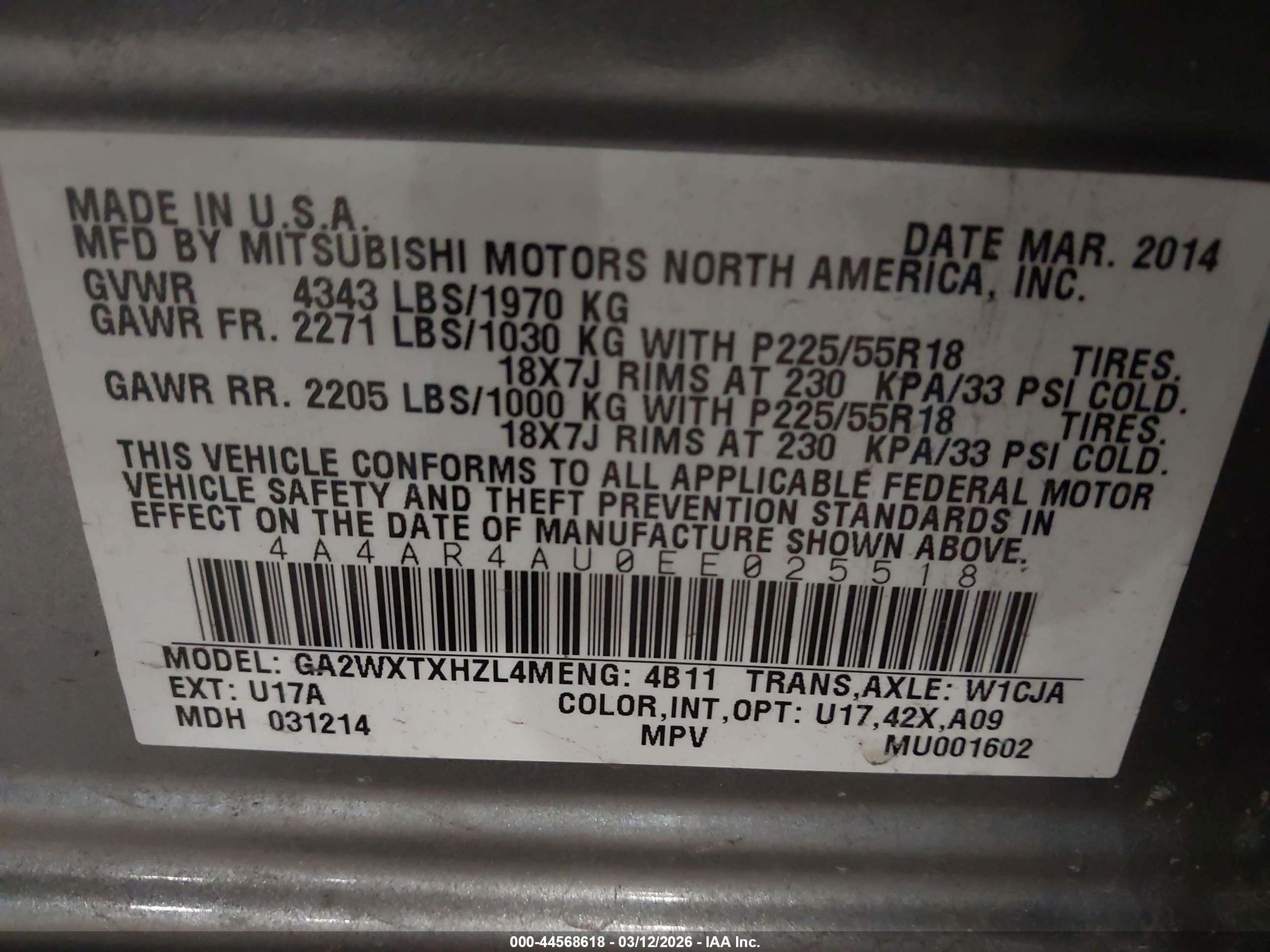 MITSUBISHI OUTLANDER image 9