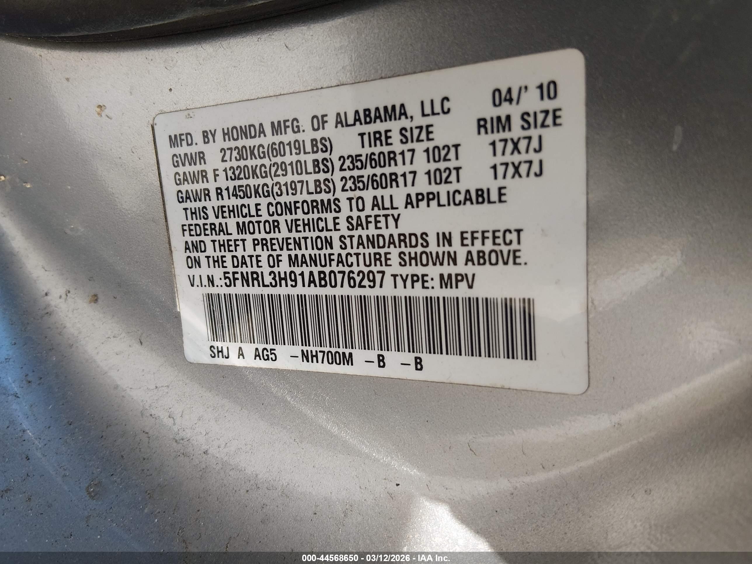 HONDA ODYSSEY image 9