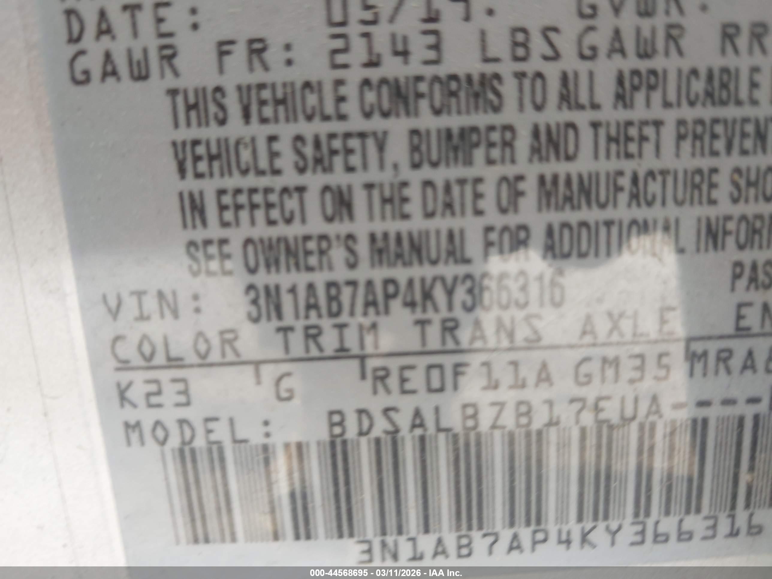 NISSAN SENTRA image 9