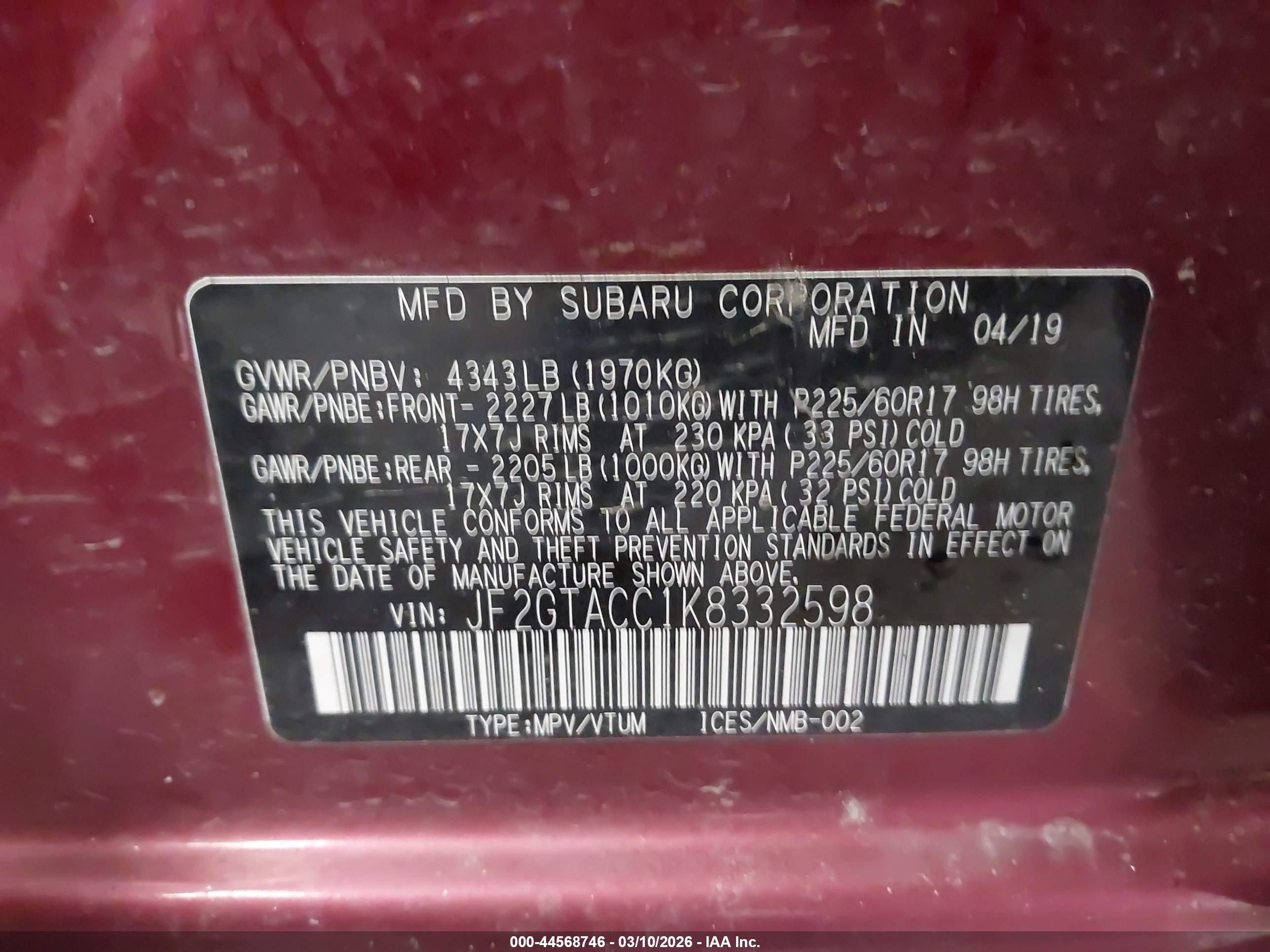 SUBARU CROSSTREK image 9