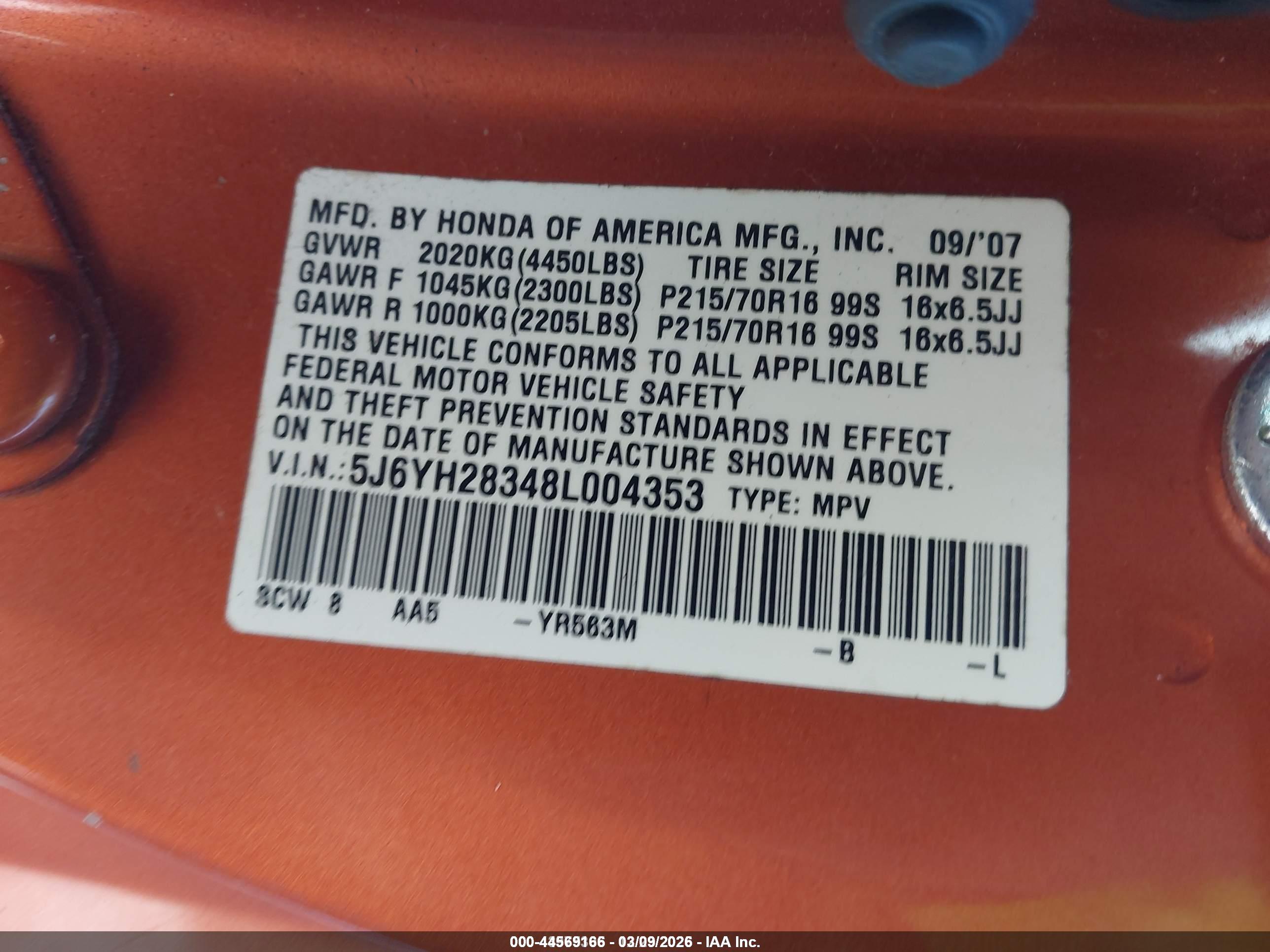 HONDA ELEMENT image 9