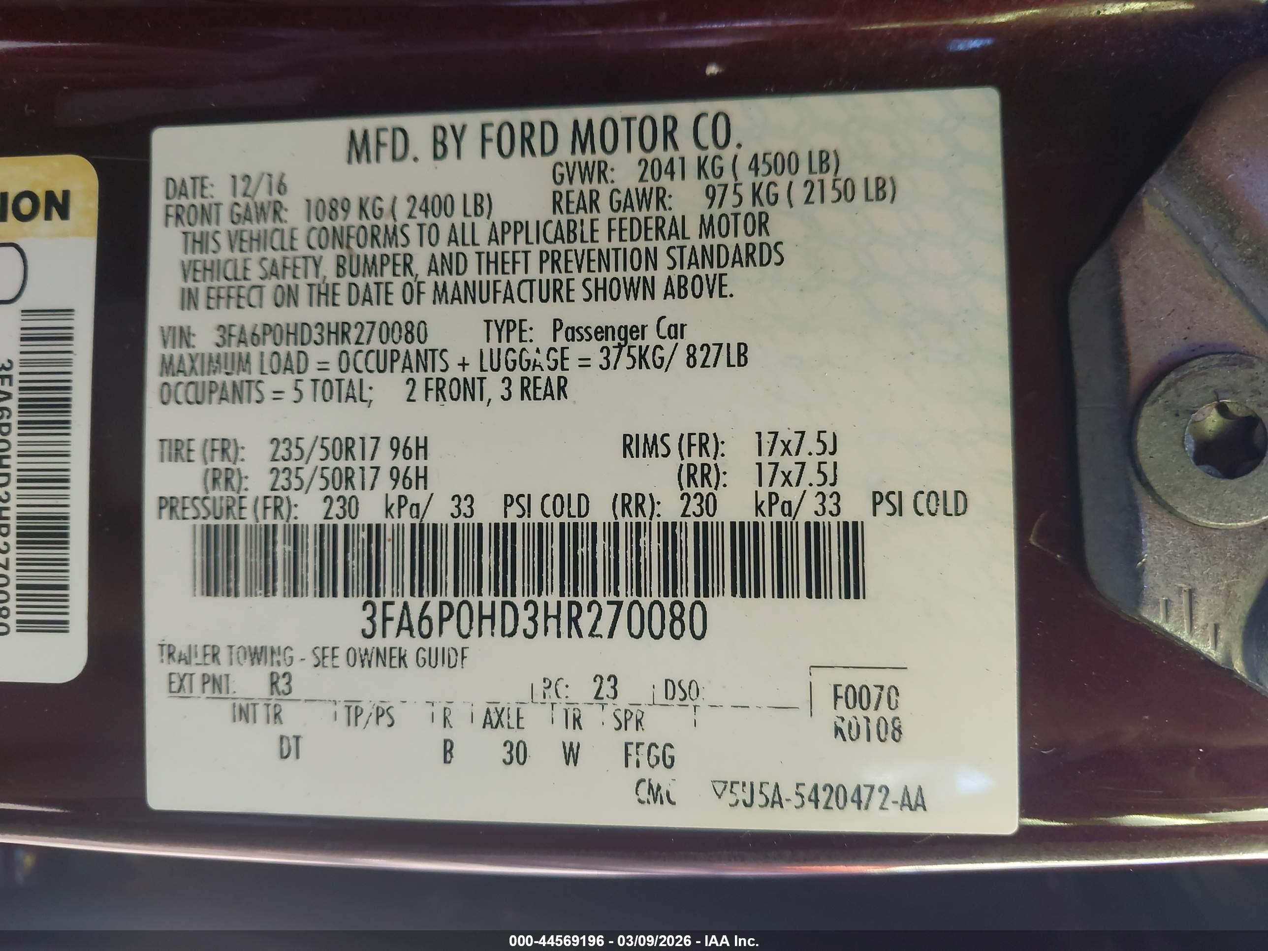 FORD FUSION image 9