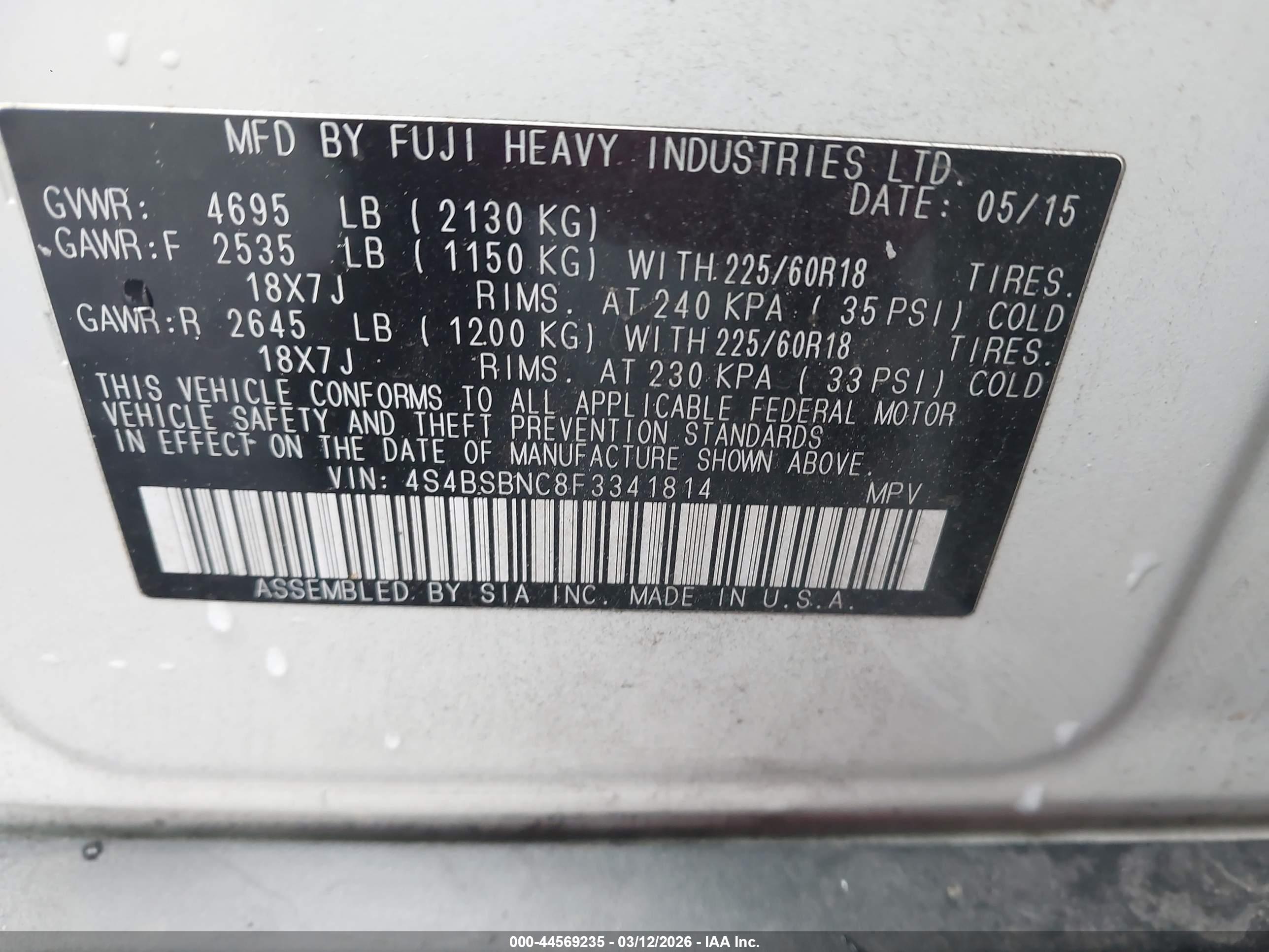 SUBARU OUTBACK image 9