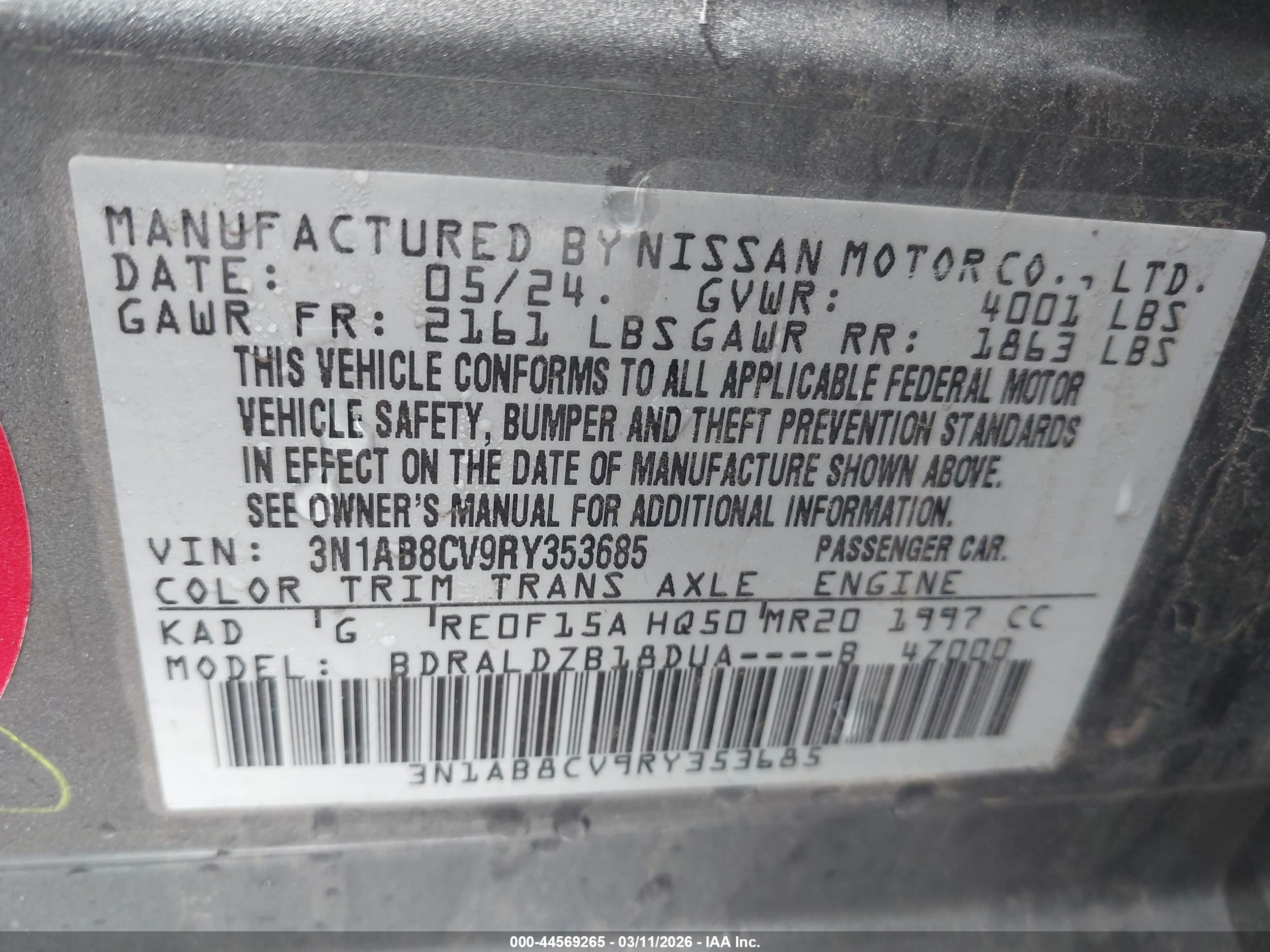 NISSAN SENTRA image 9