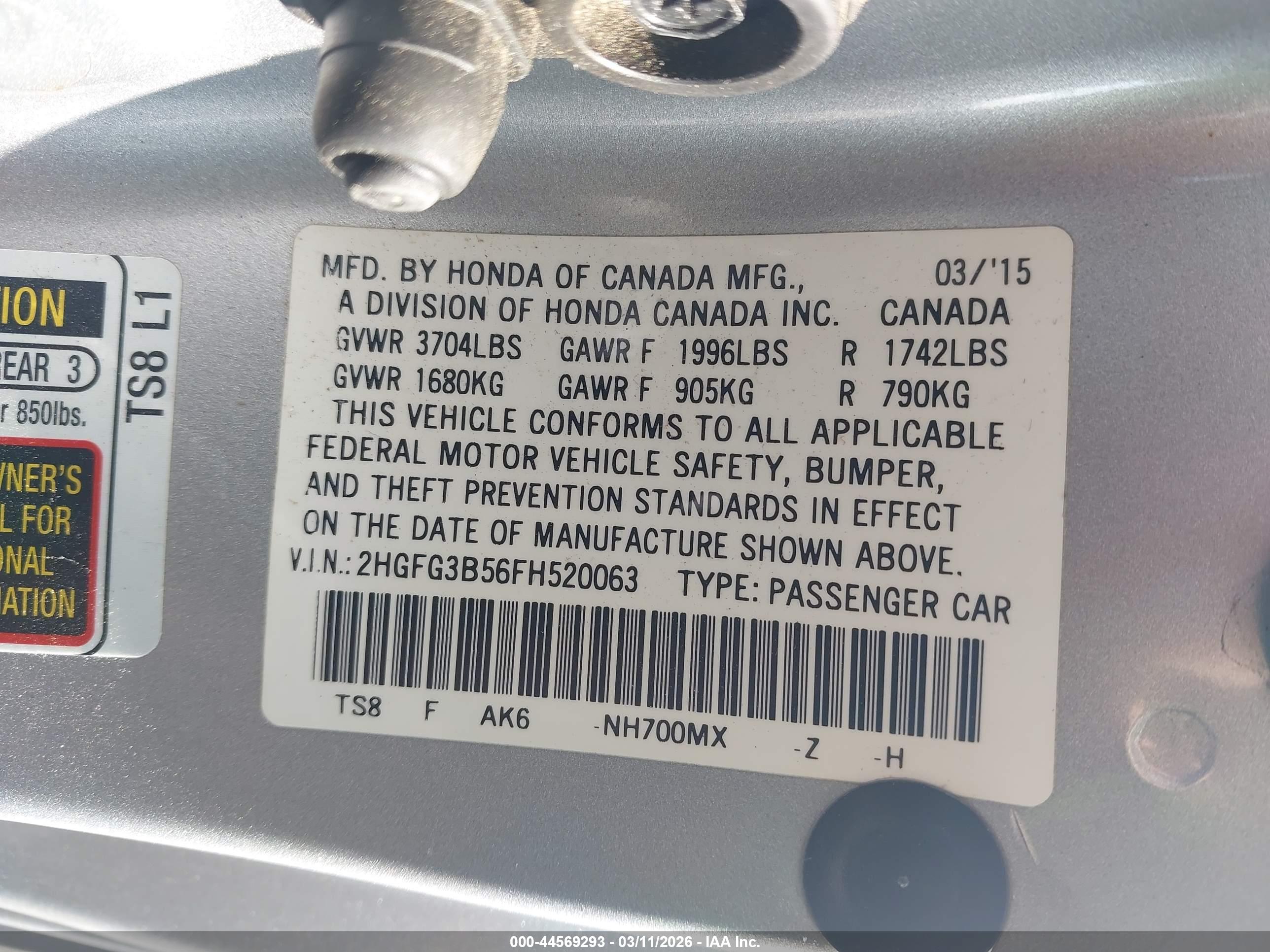 HONDA CIVIC image 9