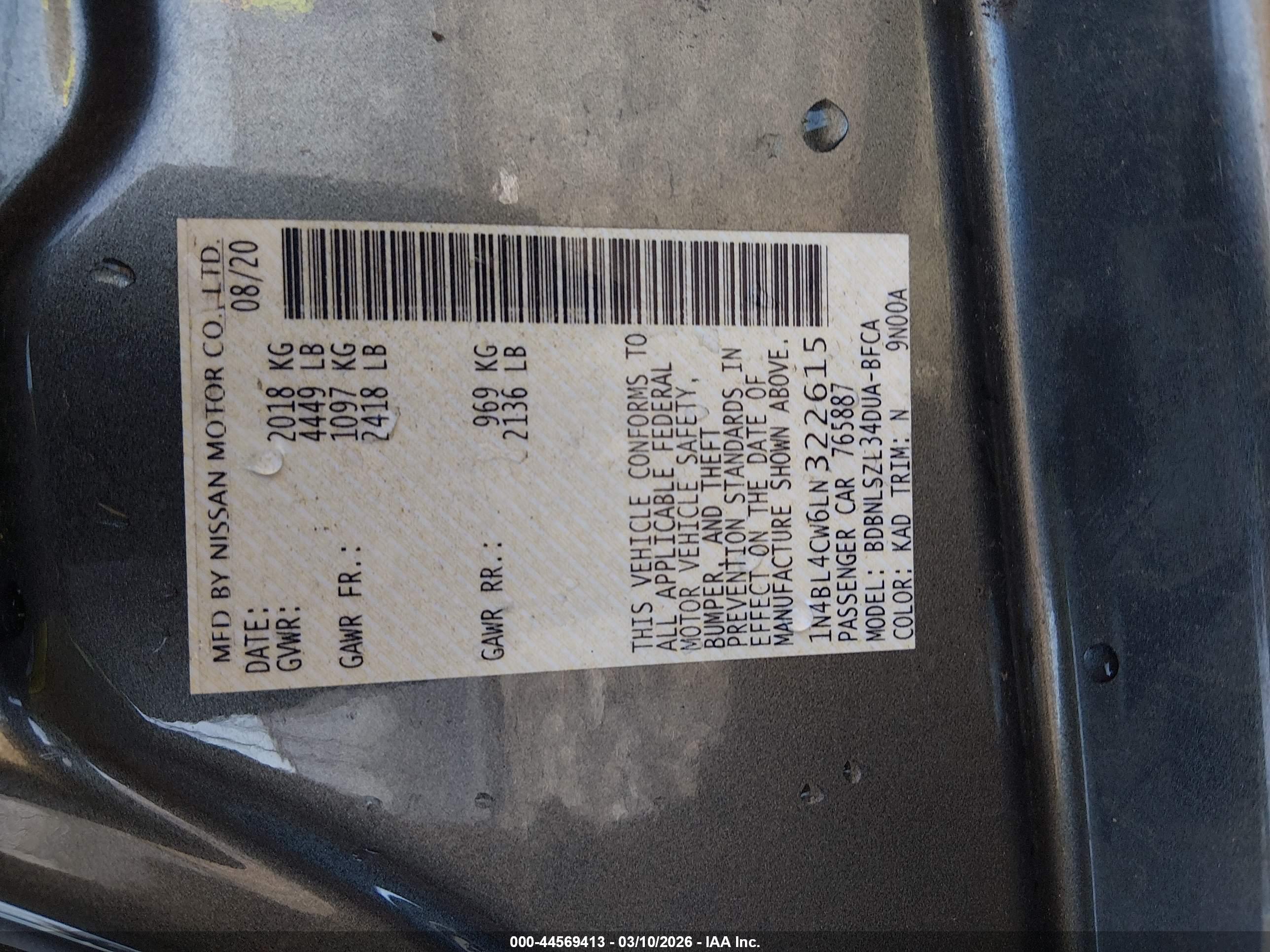 NISSAN ALTIMA image 9