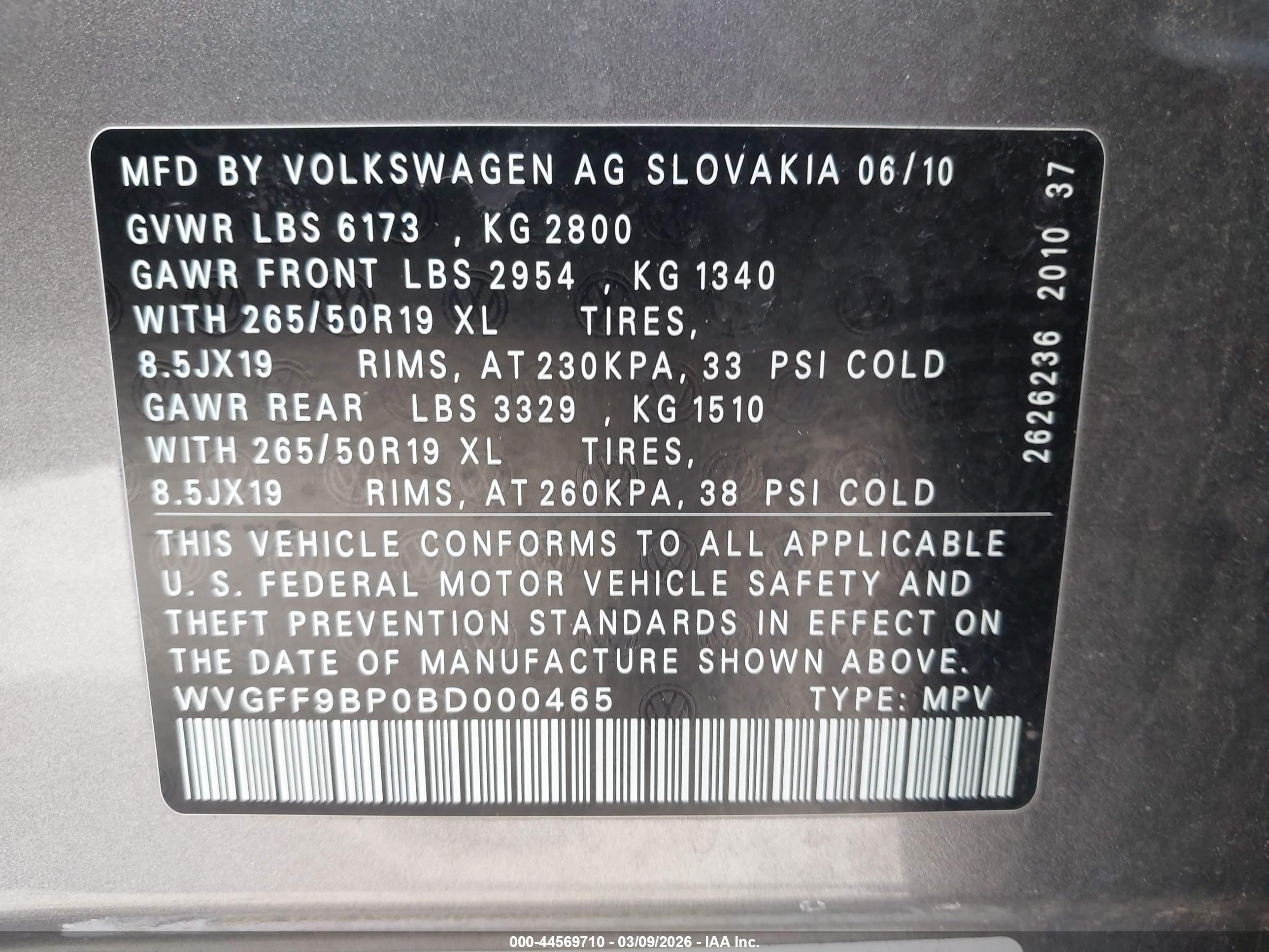 VOLKSWAGEN TOUAREG image 9