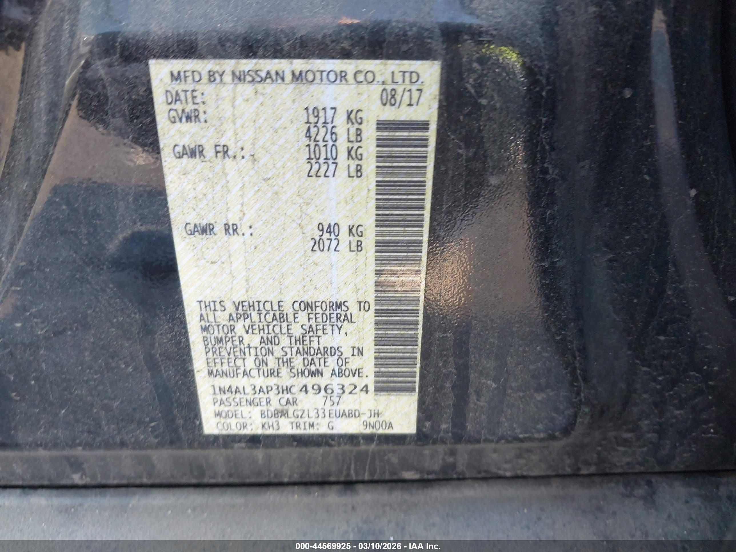 NISSAN ALTIMA image 9