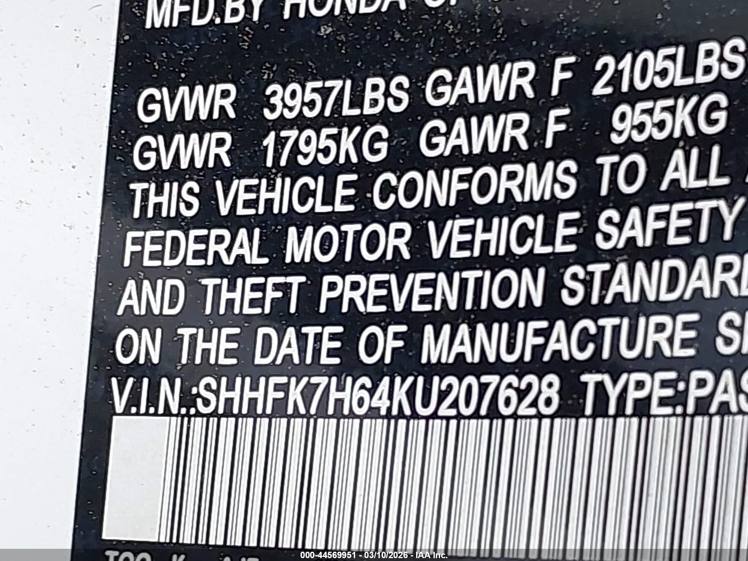 HONDA CIVIC image 9