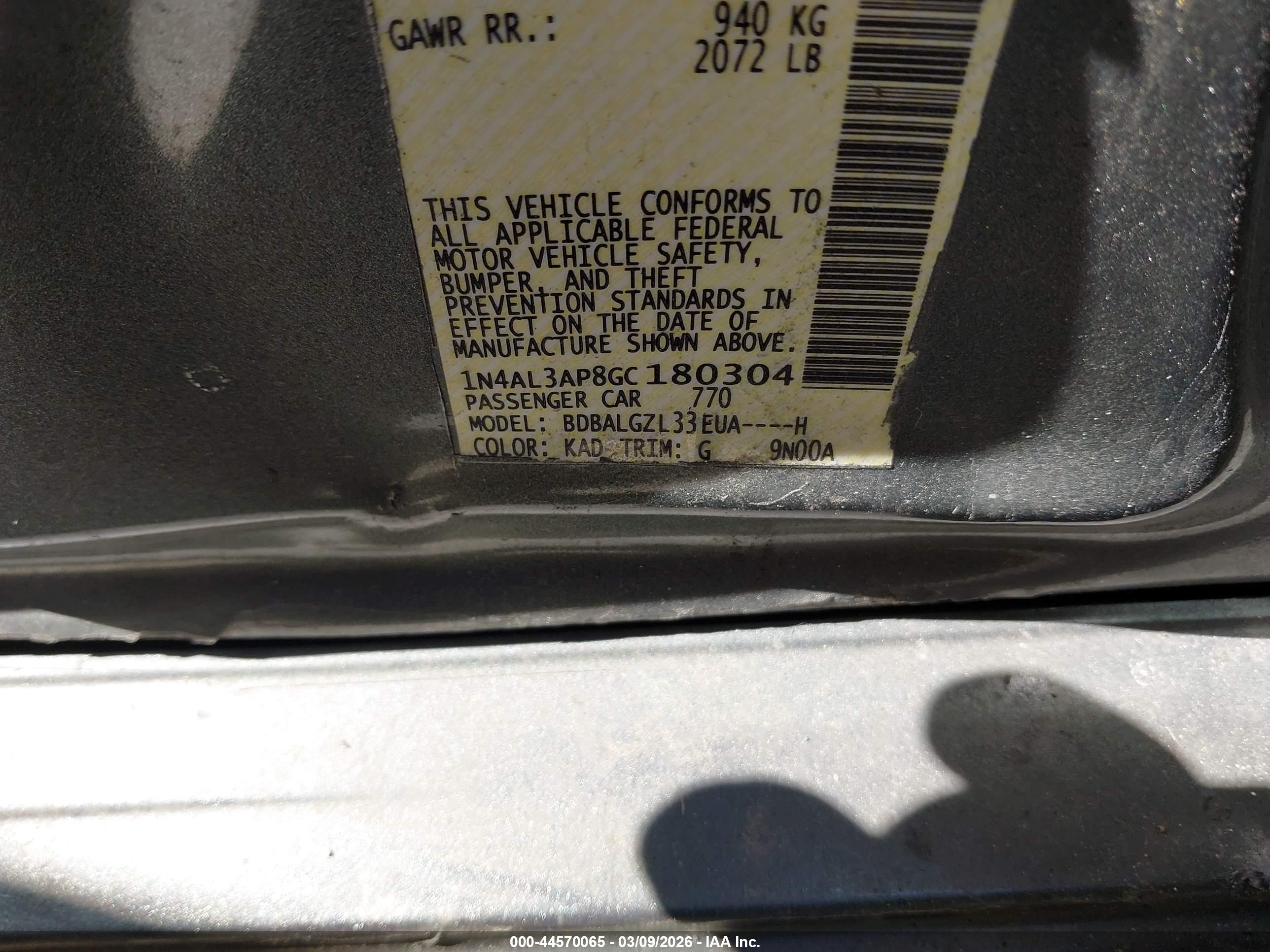 NISSAN ALTIMA image 9