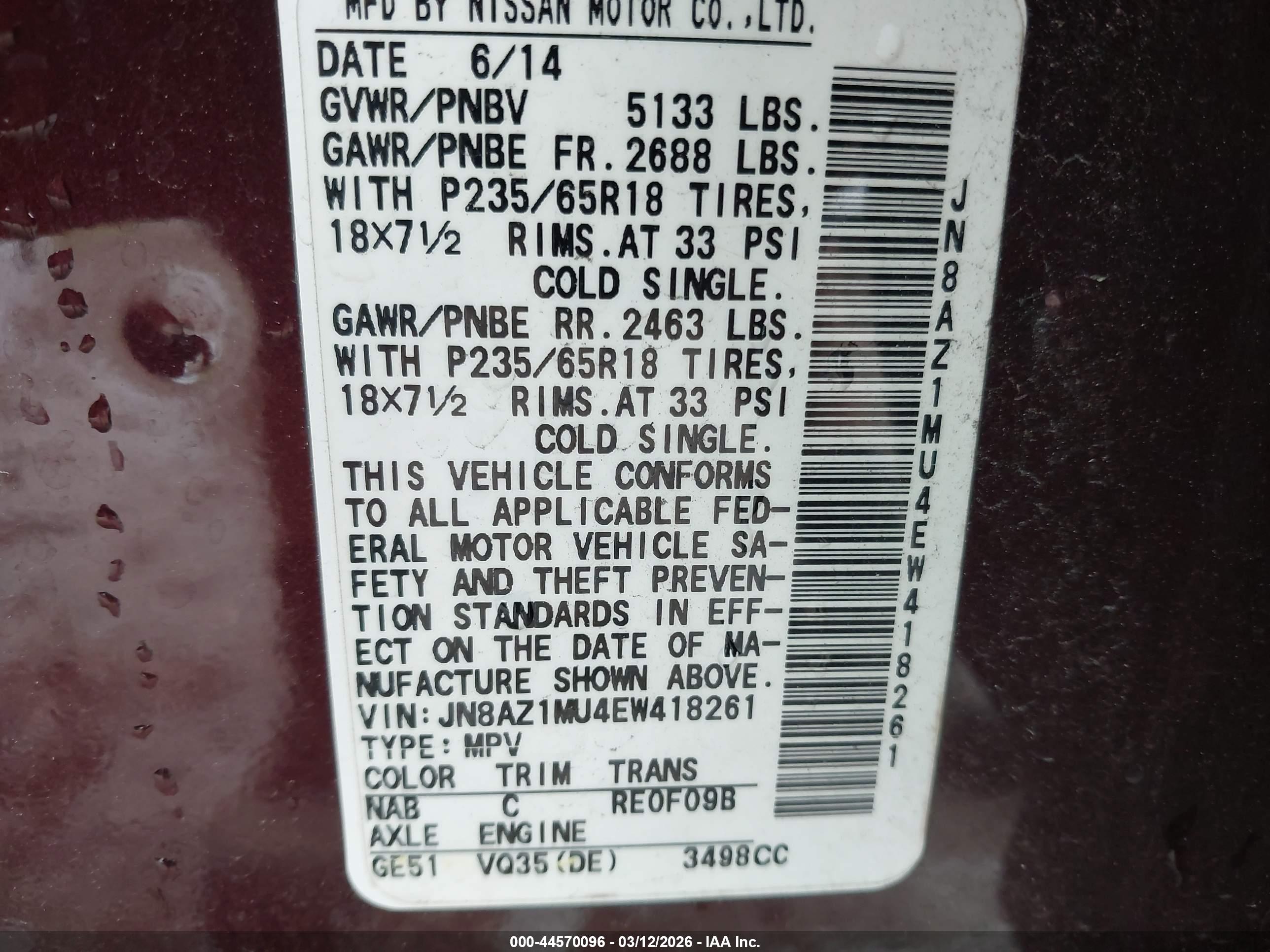 NISSAN MURANO image 9