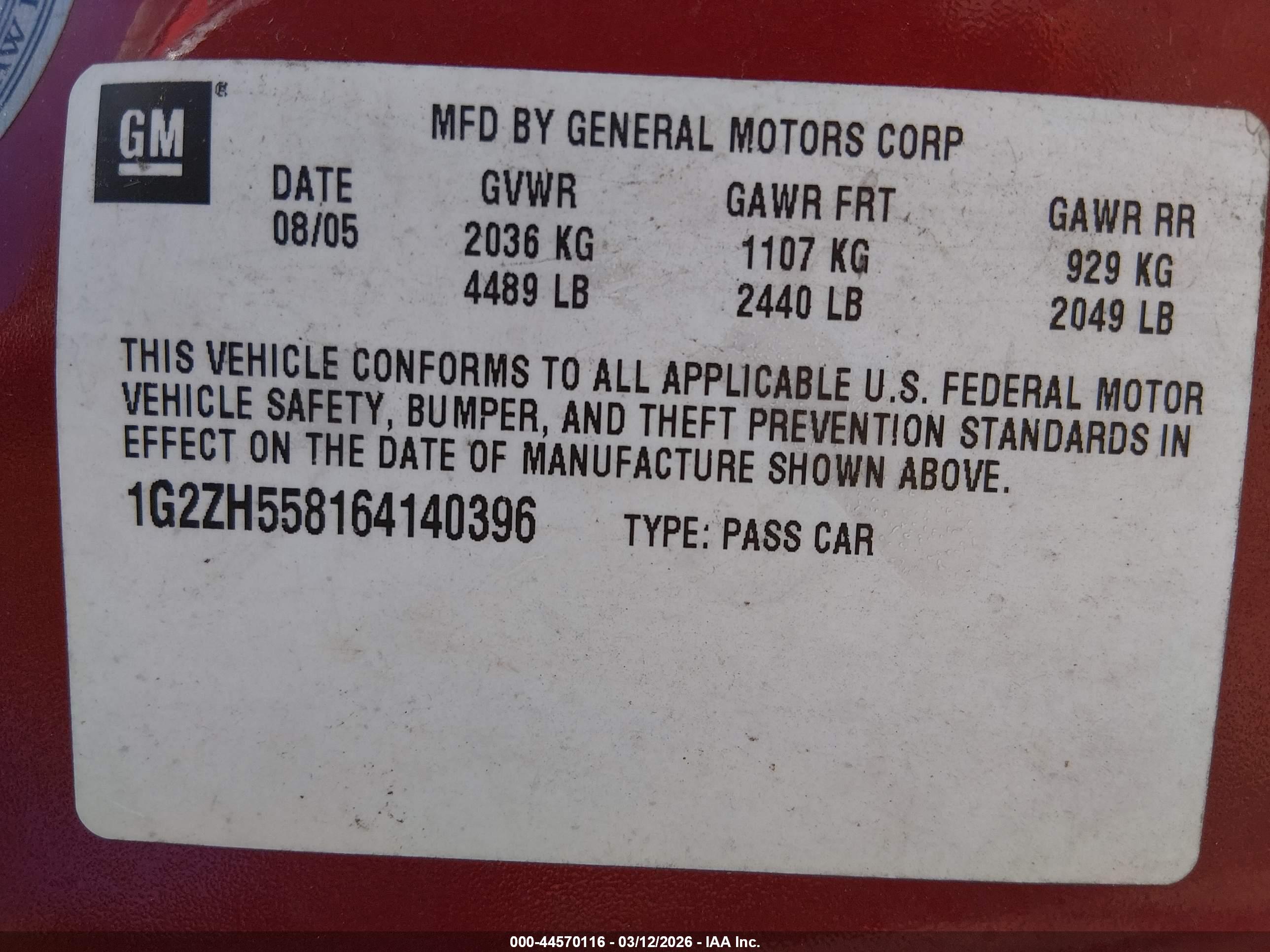 PONTIAC G6 image 9