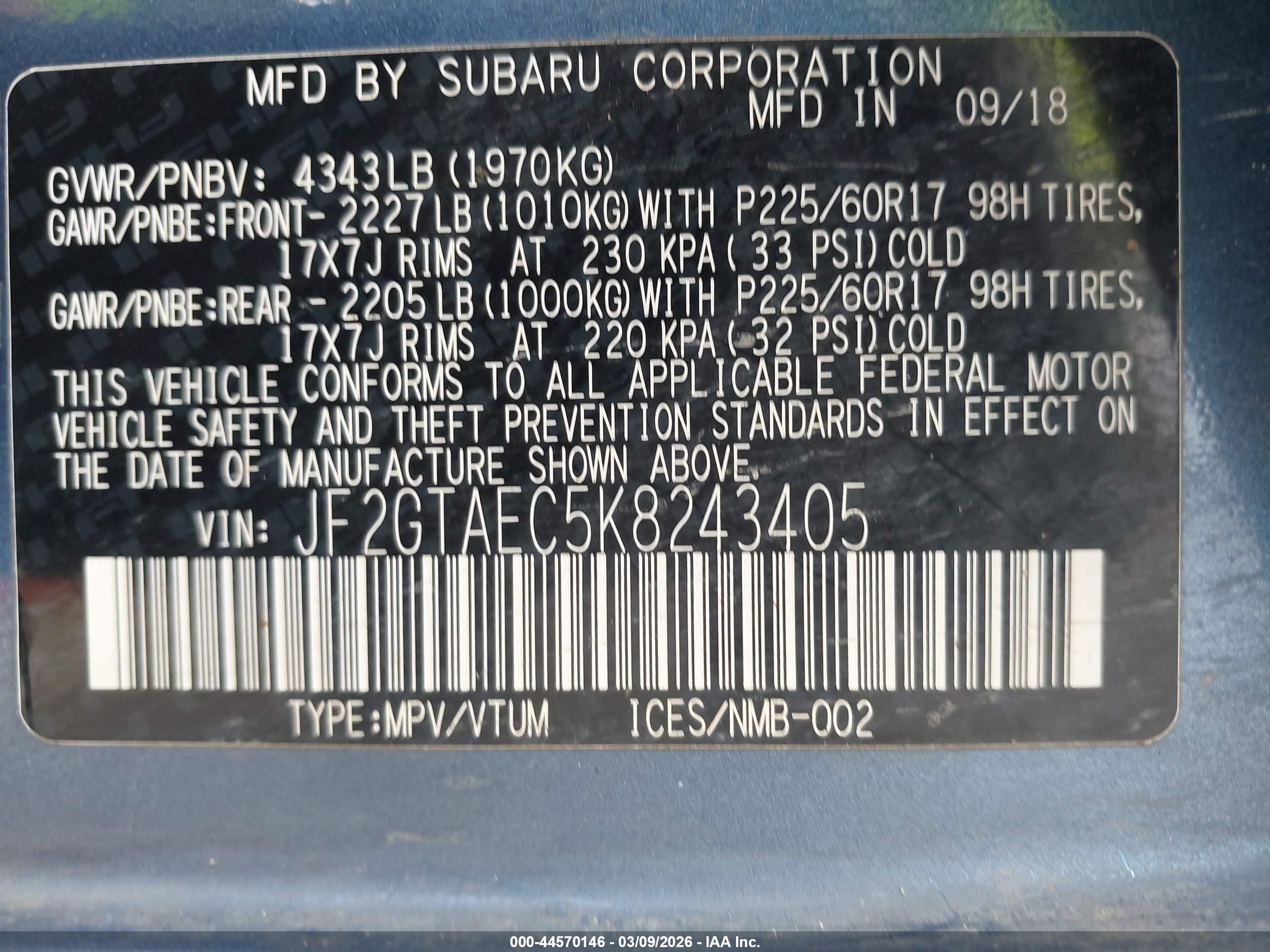 SUBARU CROSSTREK image 9