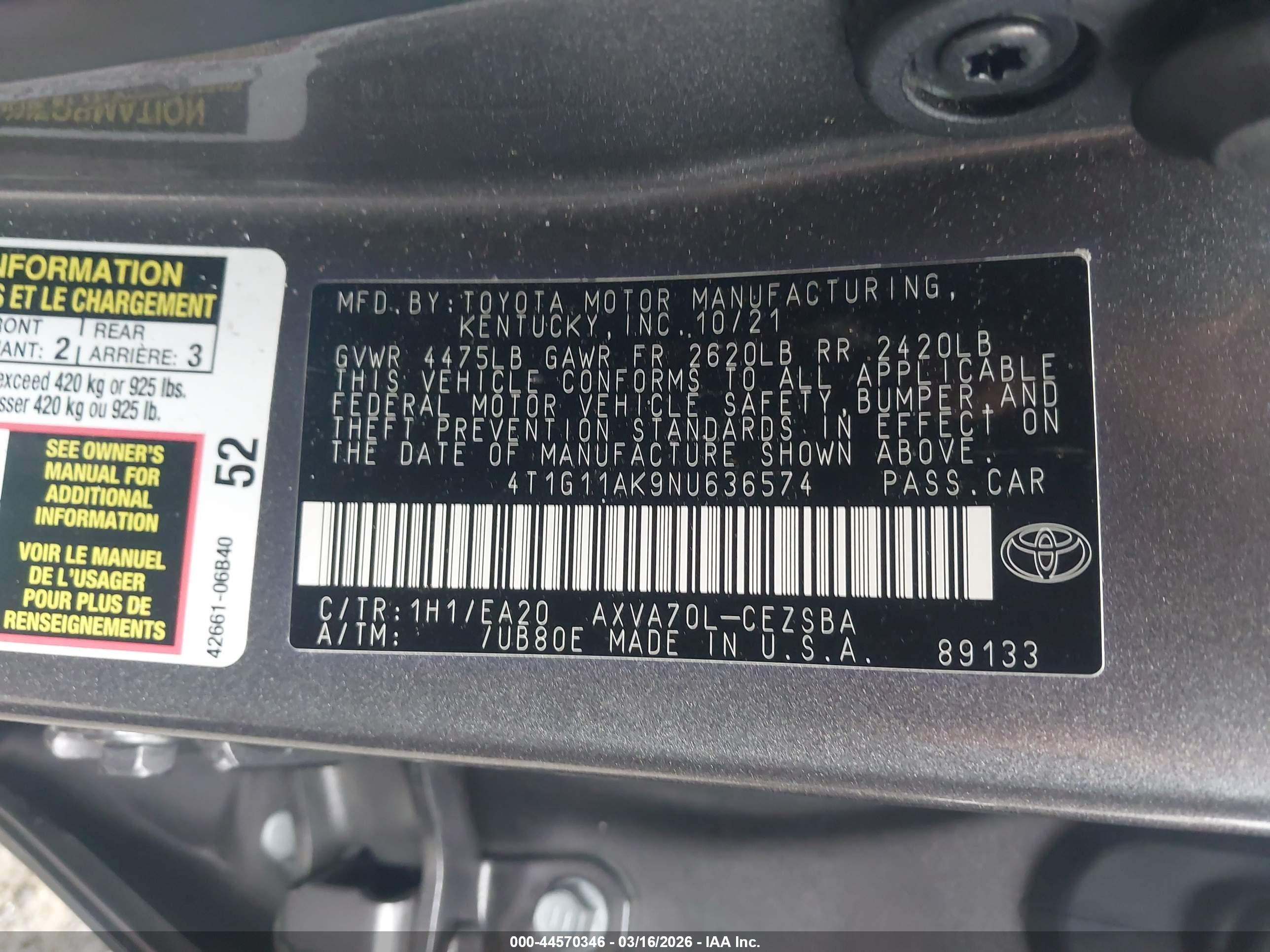 TOYOTA CAMRY image 9