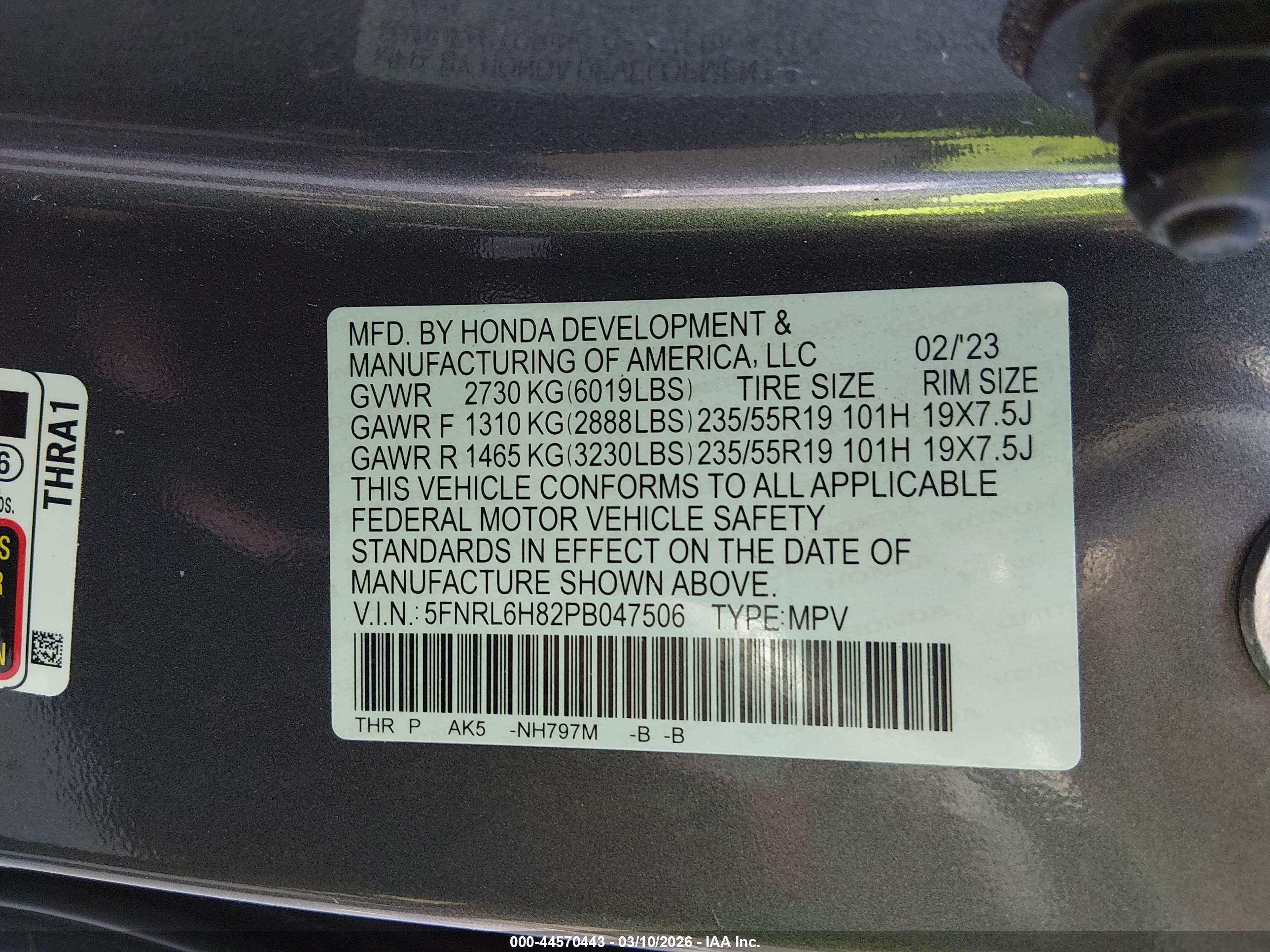 HONDA ODYSSEY image 9