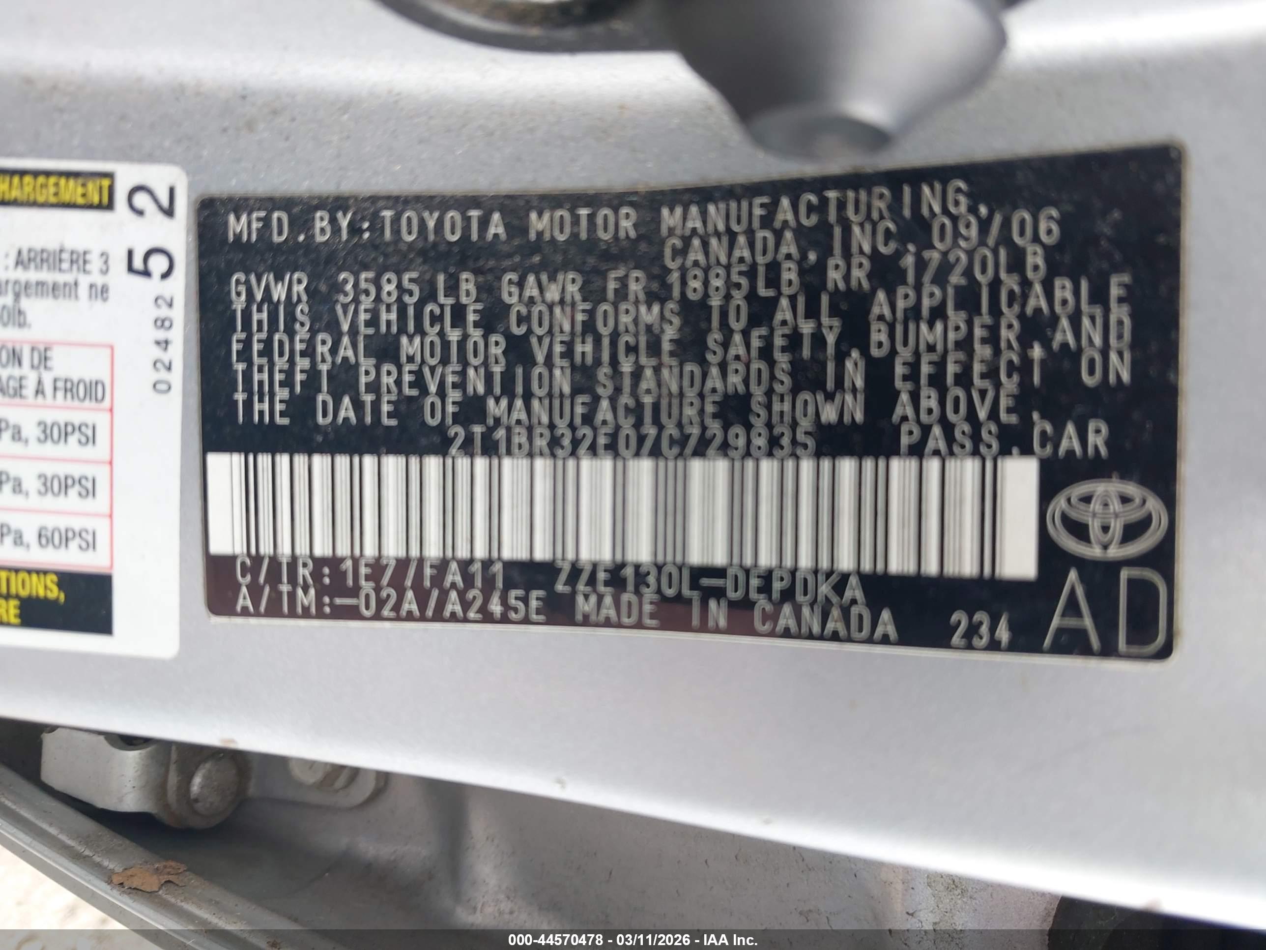 TOYOTA COROLLA image 9