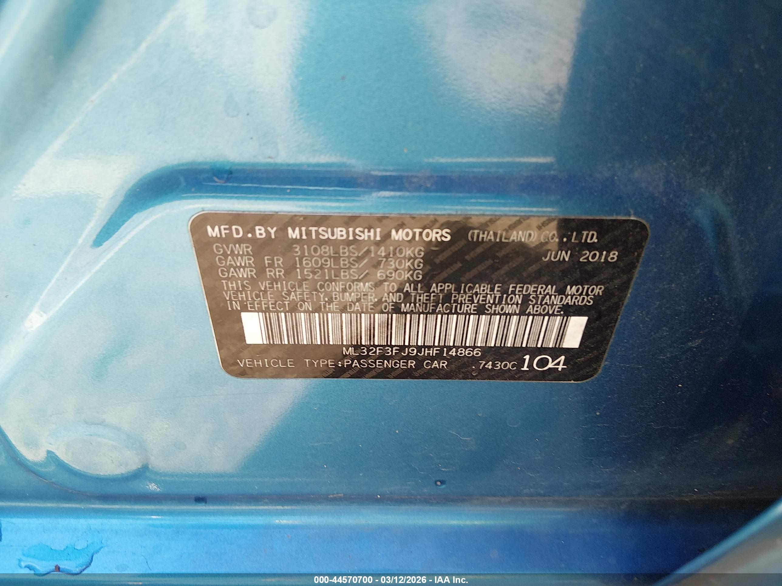 MITSUBISHI MIRAGE image 9