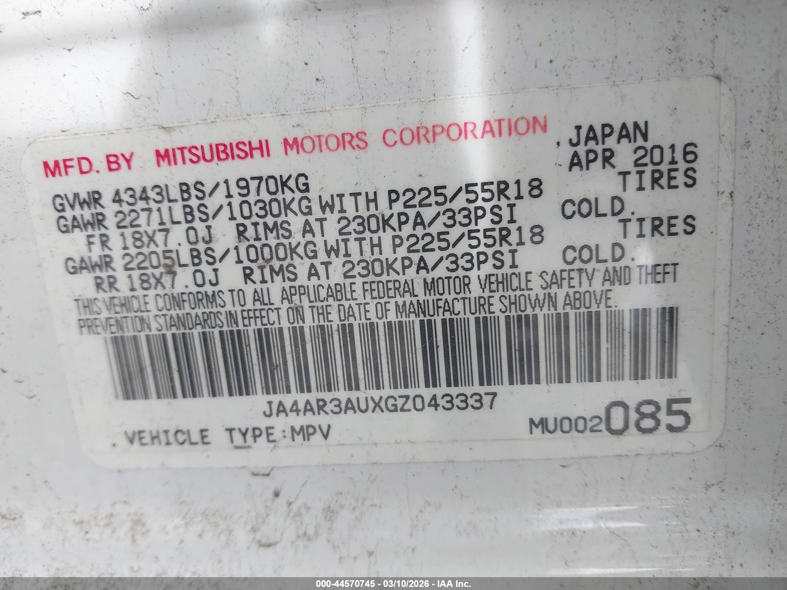 MITSUBISHI OUTLANDER image 9