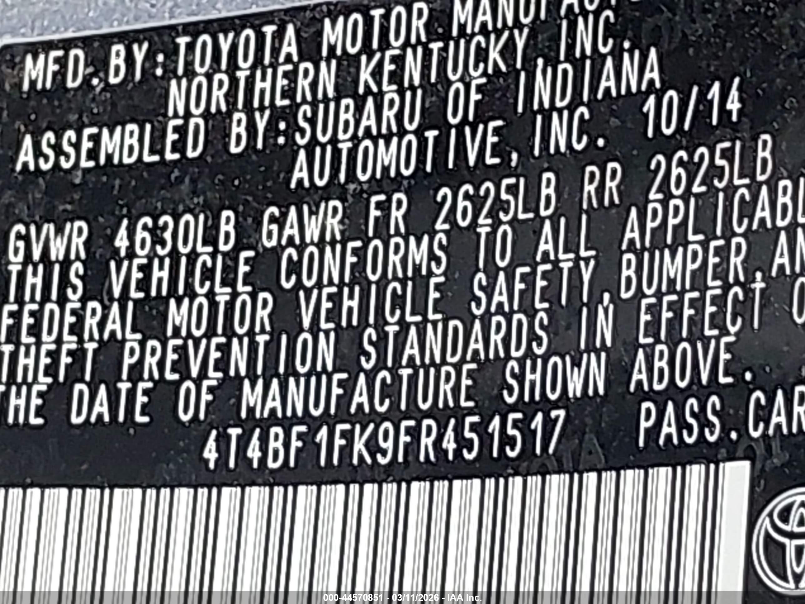 TOYOTA CAMRY image 9