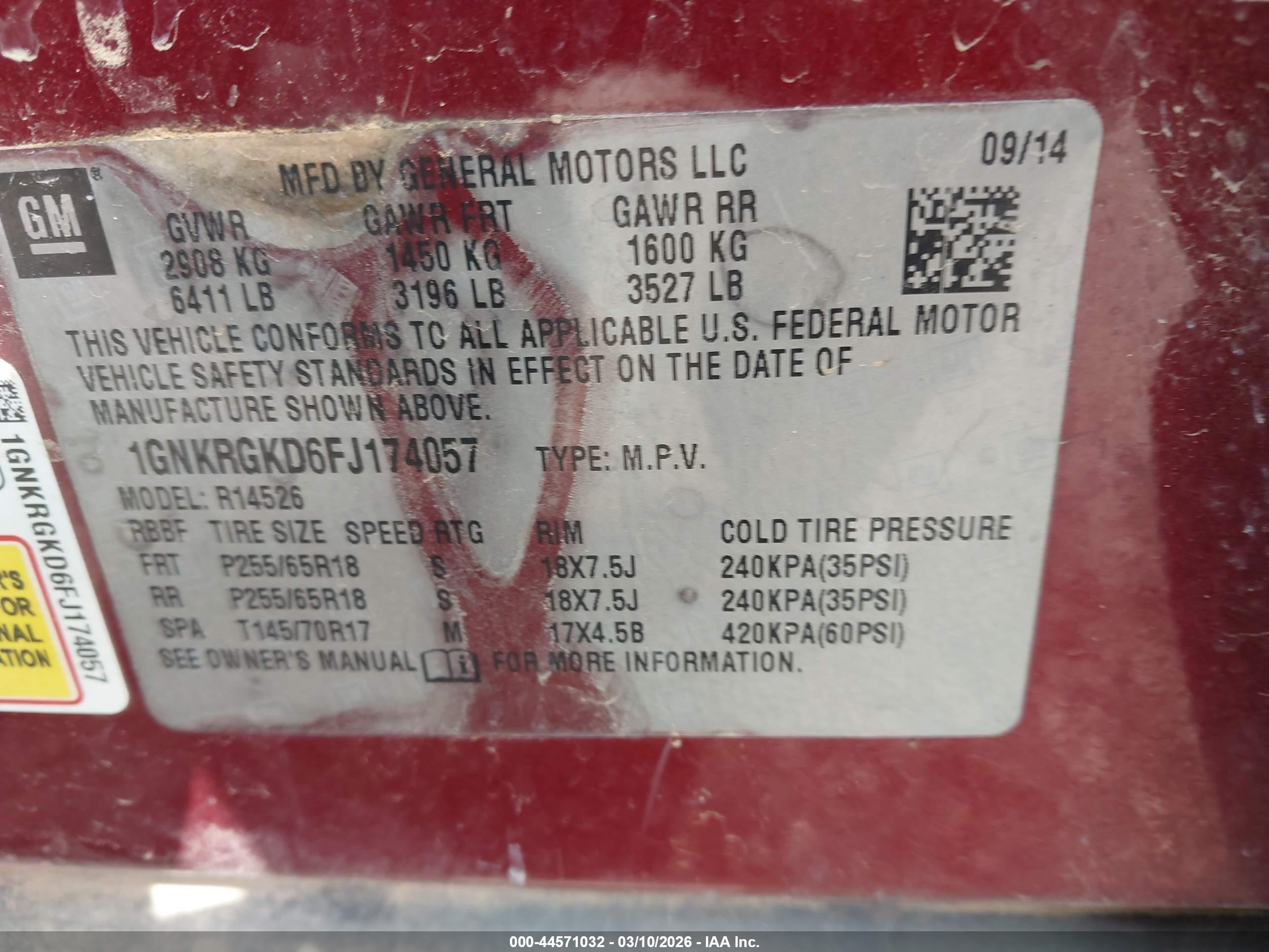 CHEVROLET TRAVERSE image 9