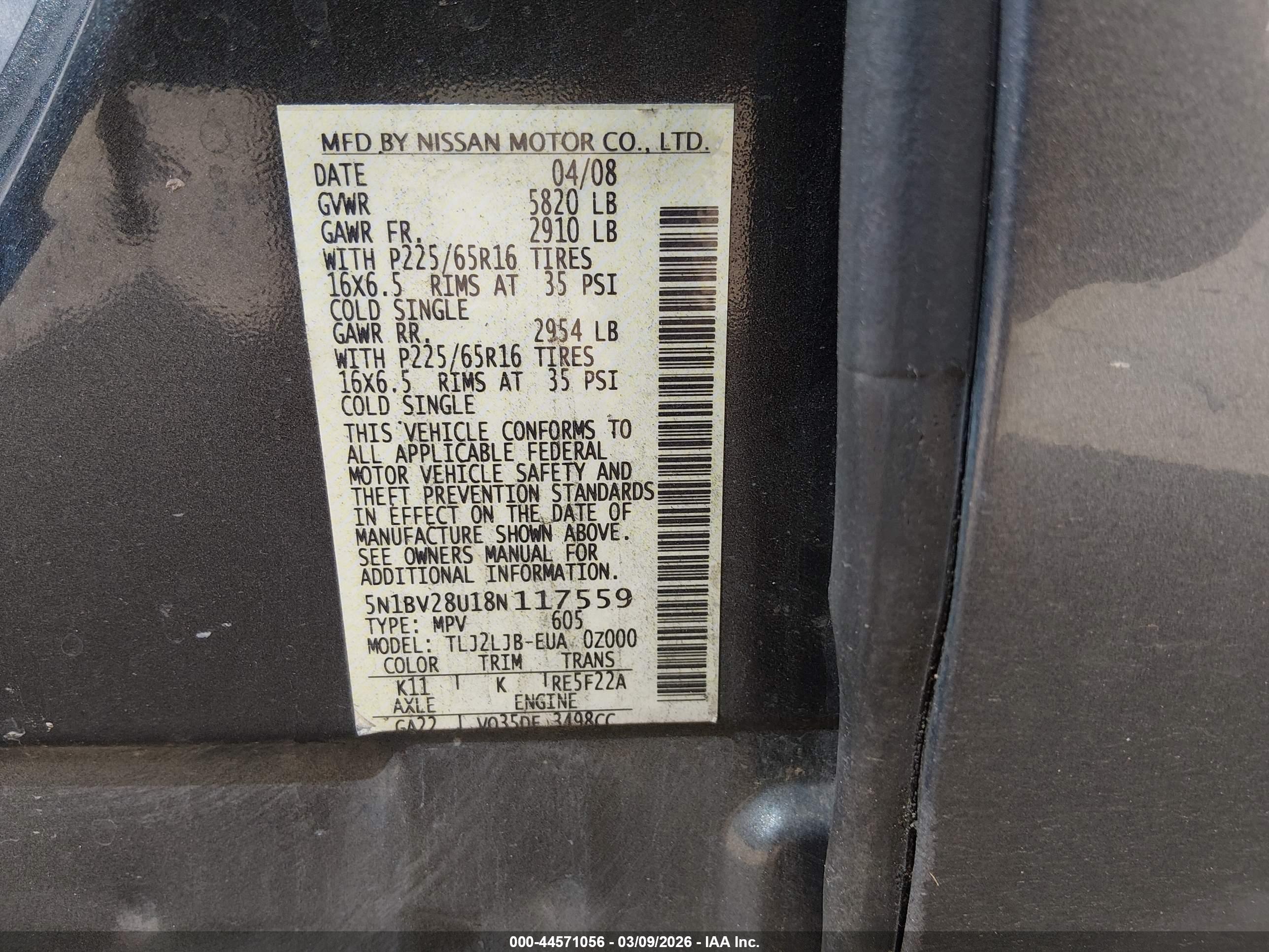NISSAN QUEST image 9