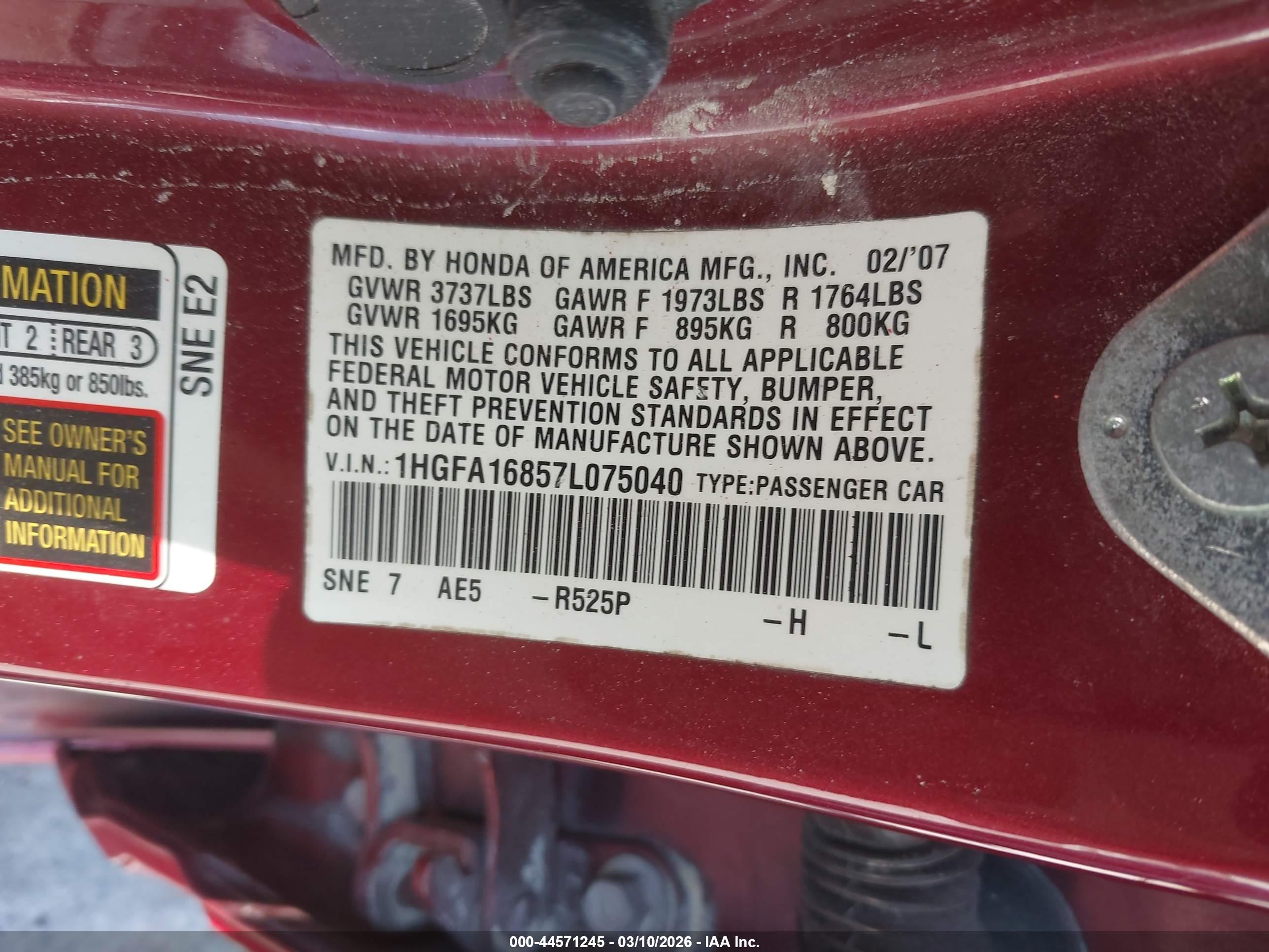 HONDA CIVIC image 9