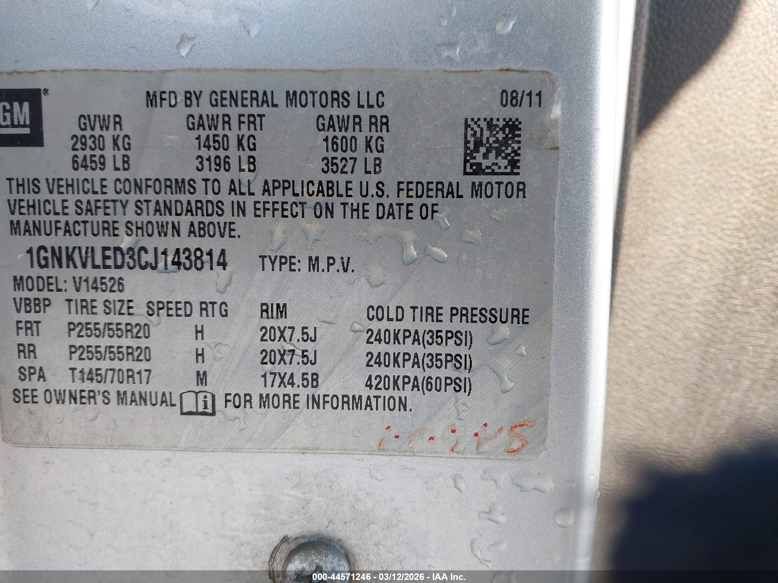 CHEVROLET TRAVERSE image 9