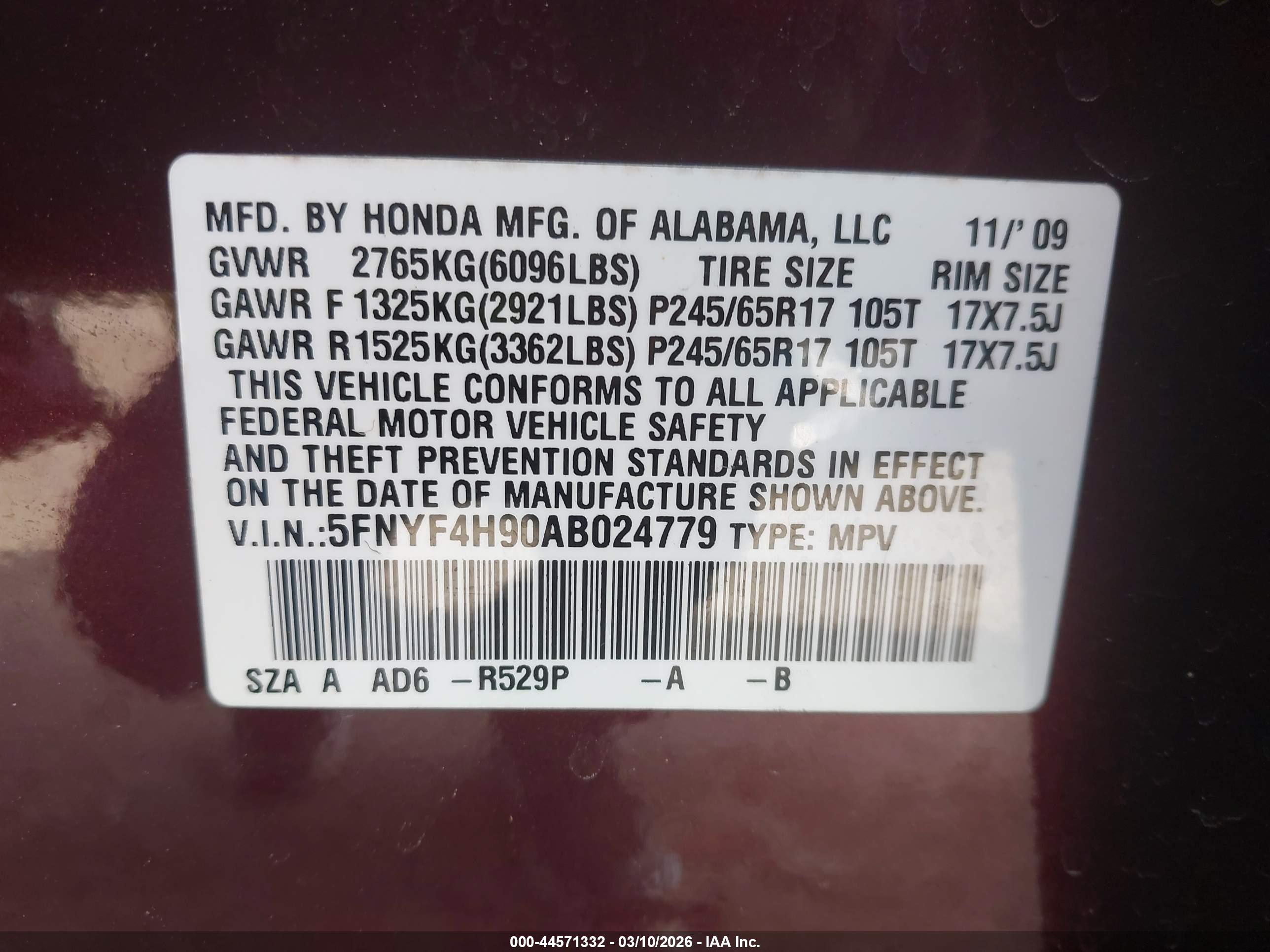 HONDA PILOT image 9