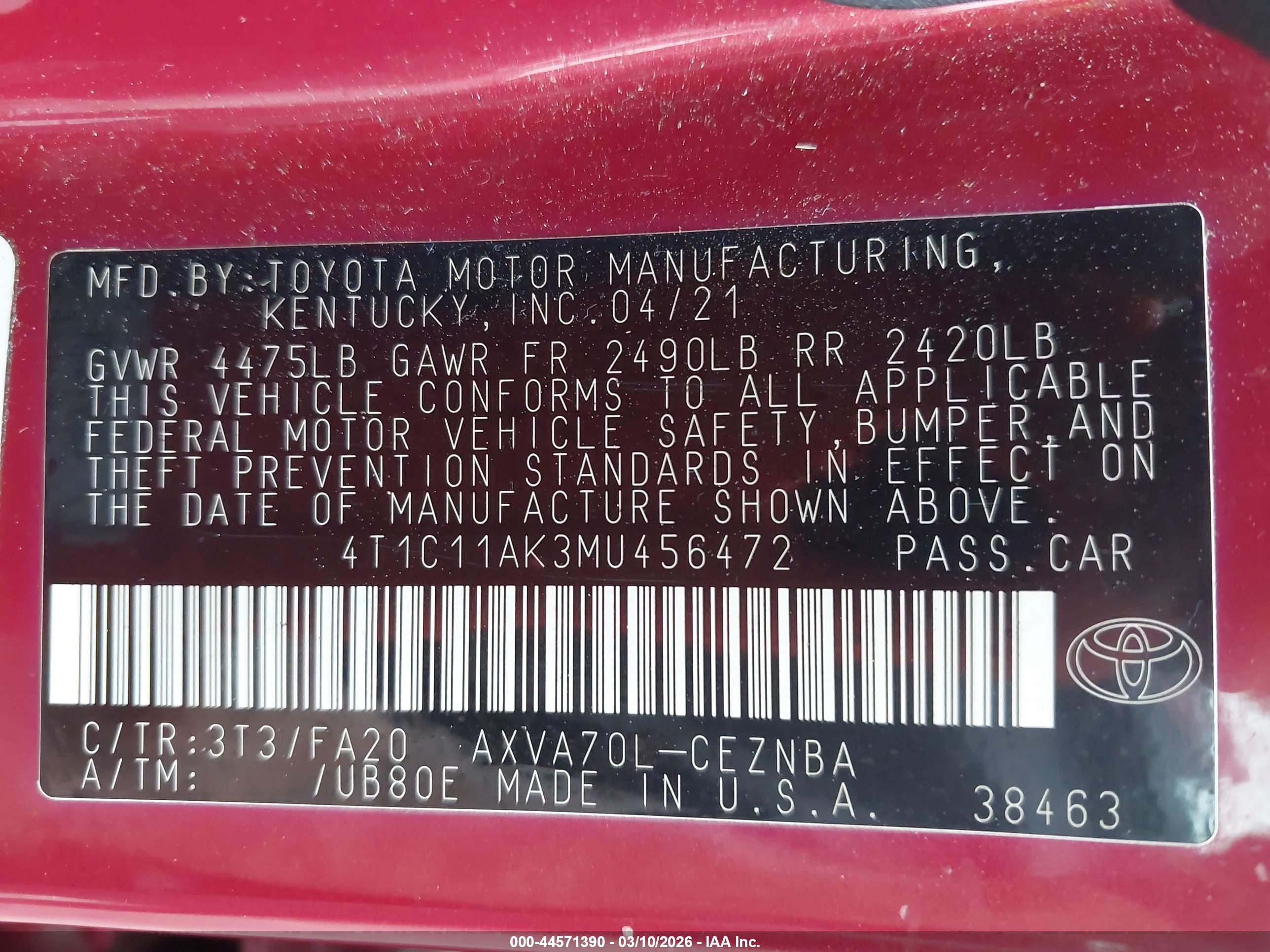 TOYOTA CAMRY image 9
