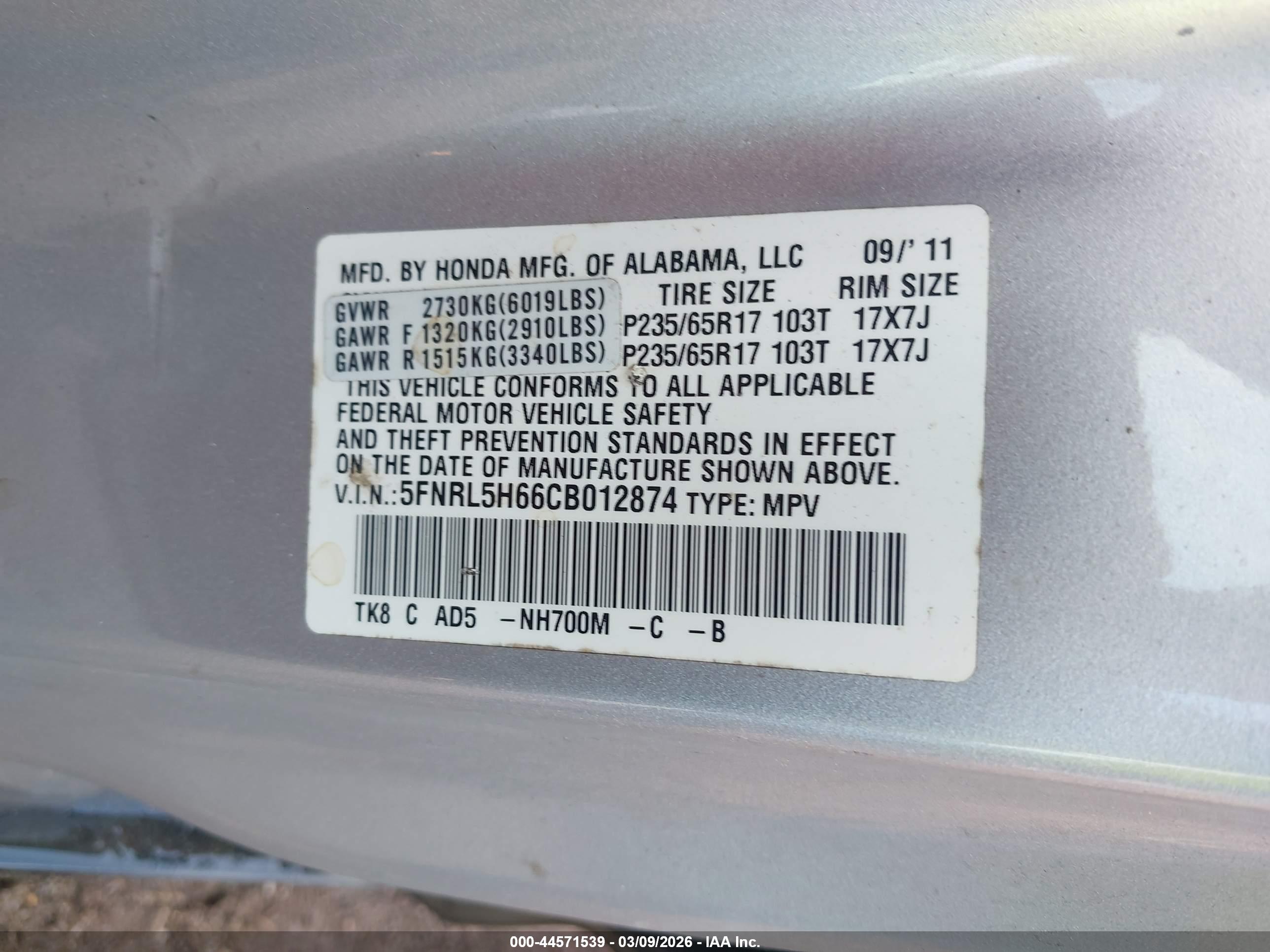 HONDA ODYSSEY image 9