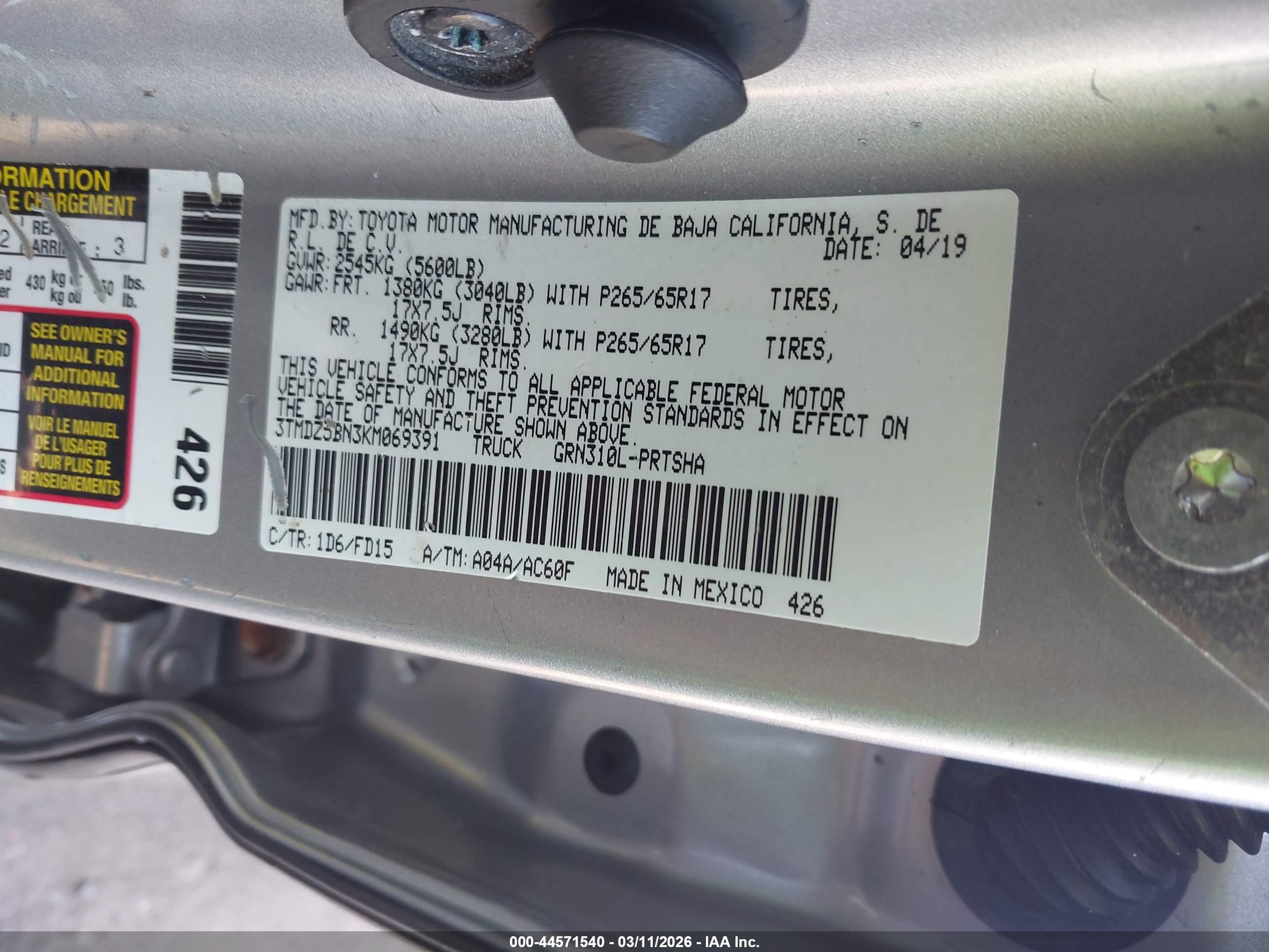 TOYOTA TACOMA image 9