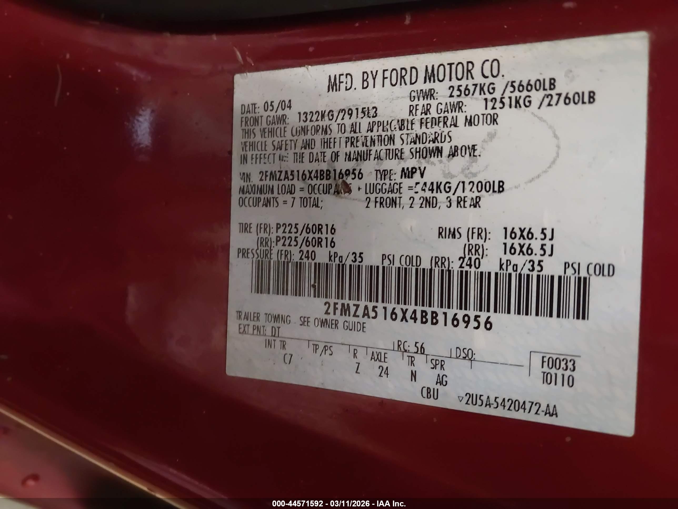 FORD FREESTAR image 9