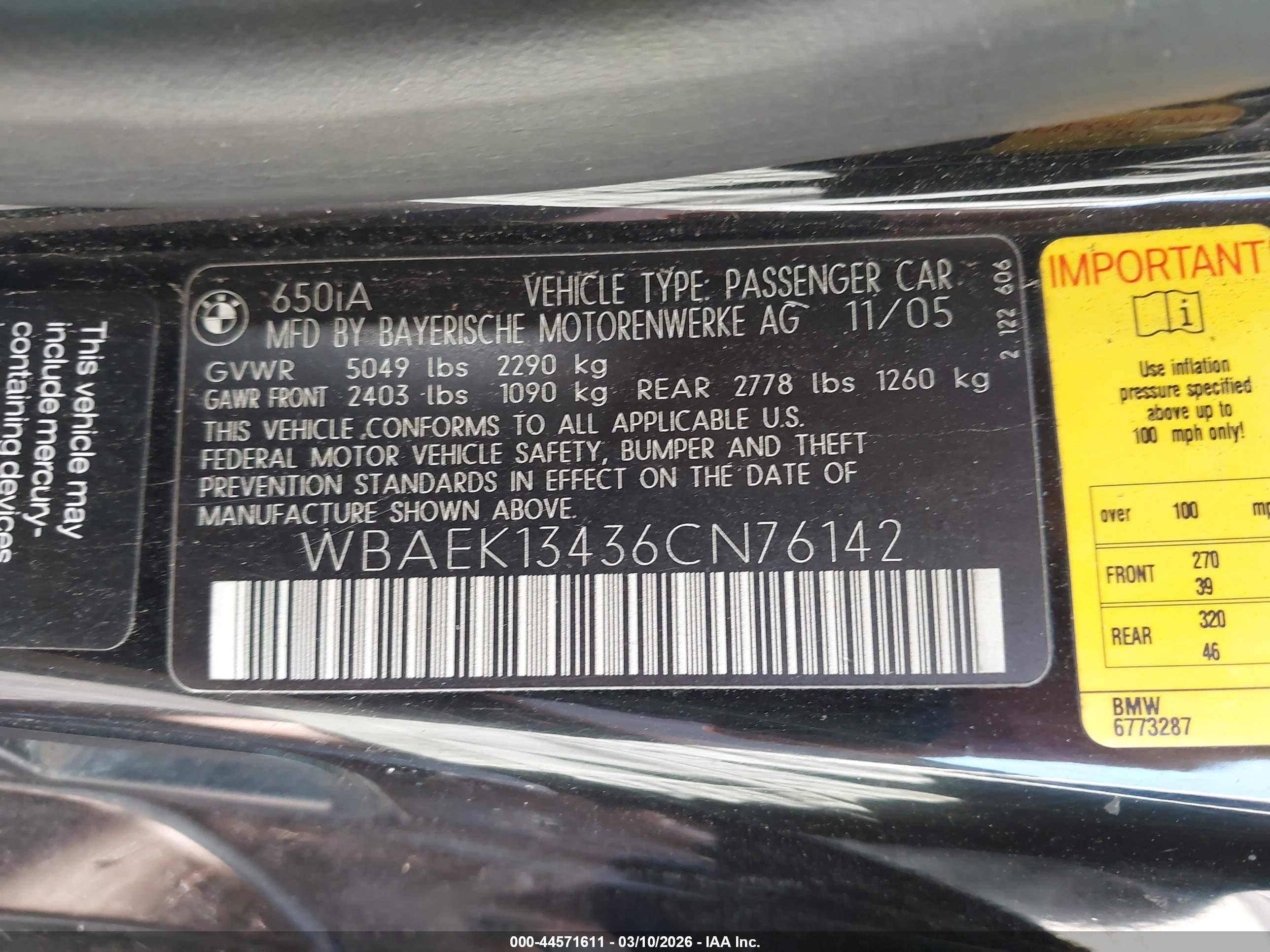 BMW 650I image 9