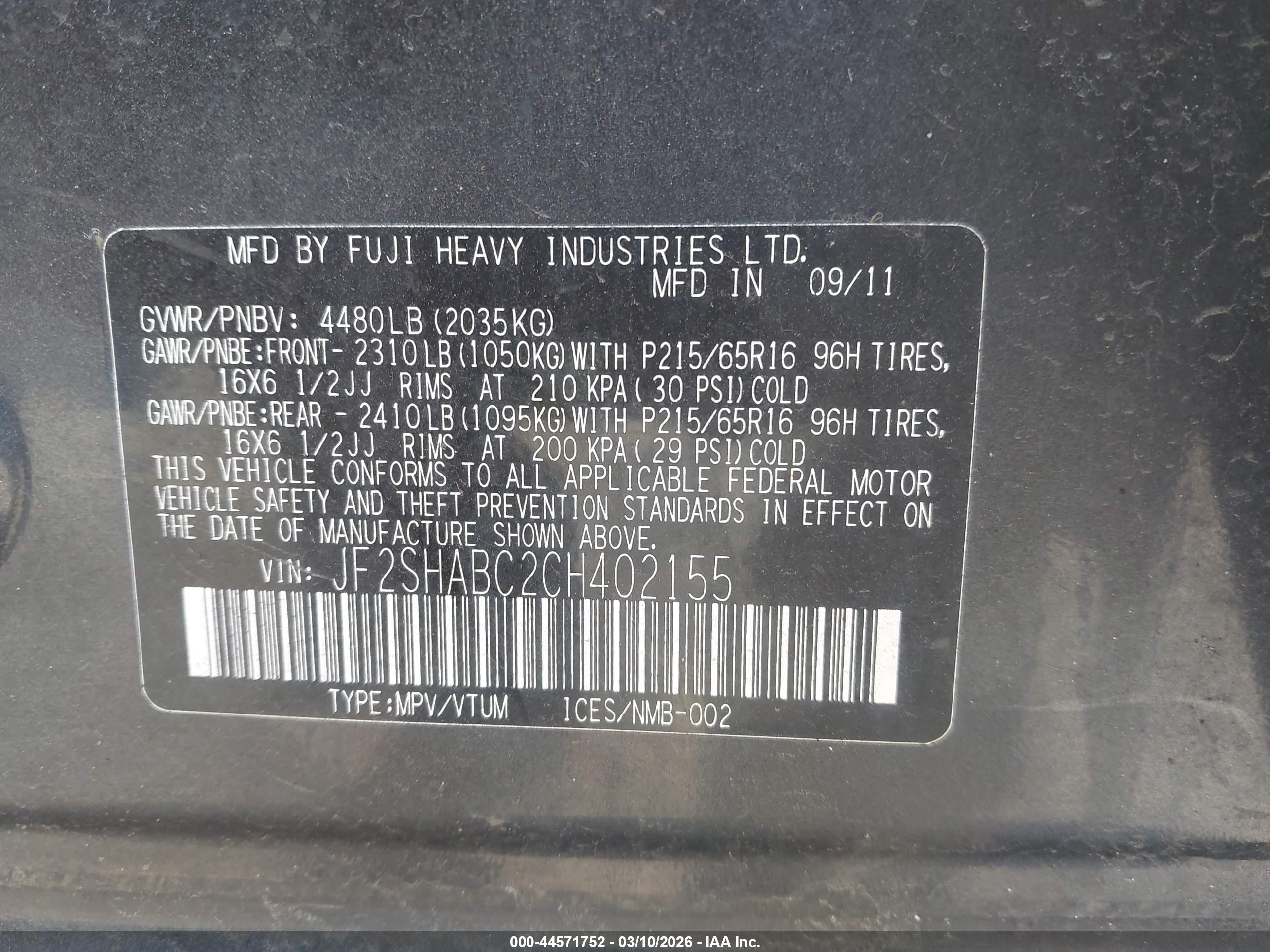 SUBARU FORESTER image 9