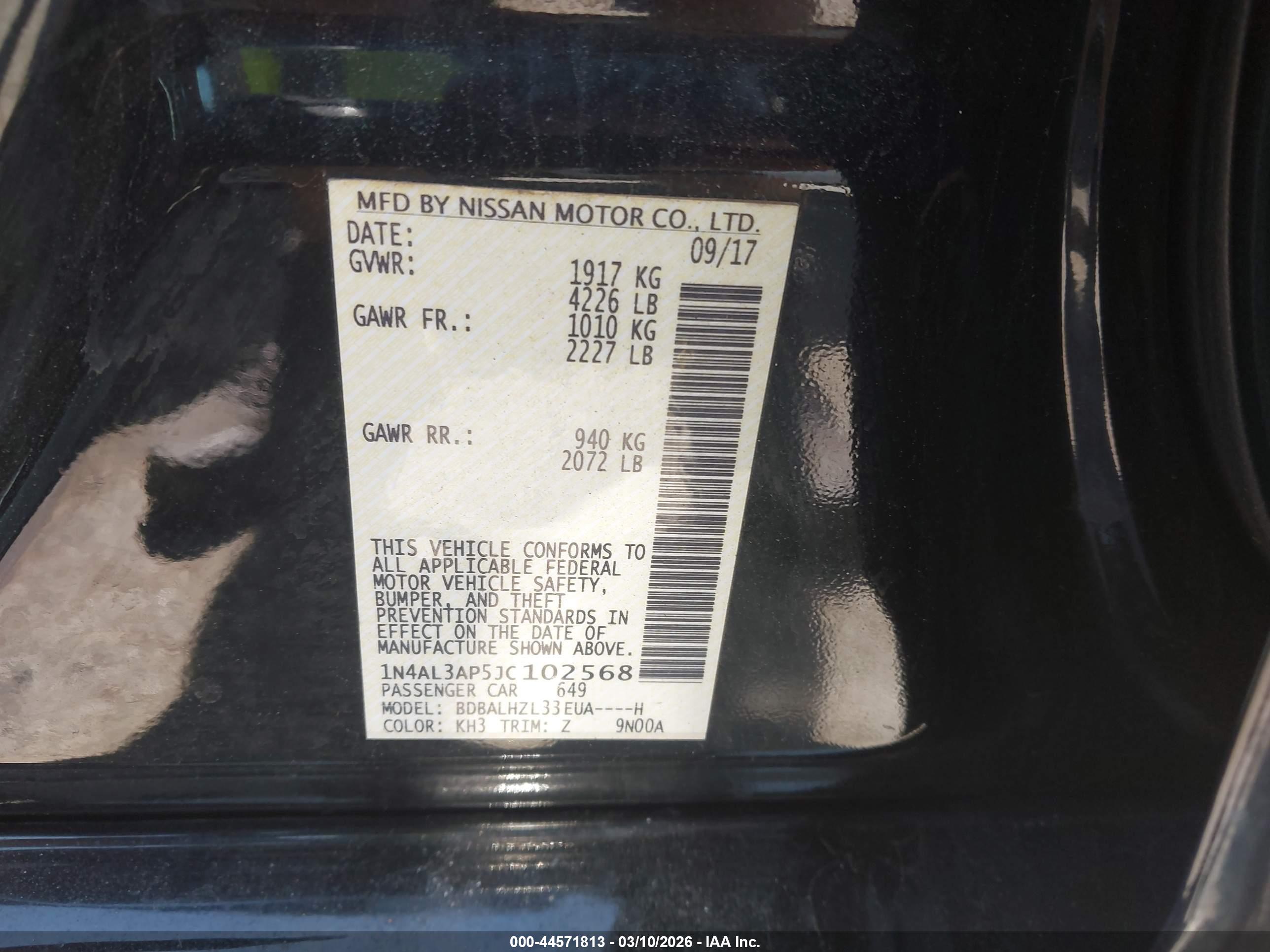 NISSAN ALTIMA image 9