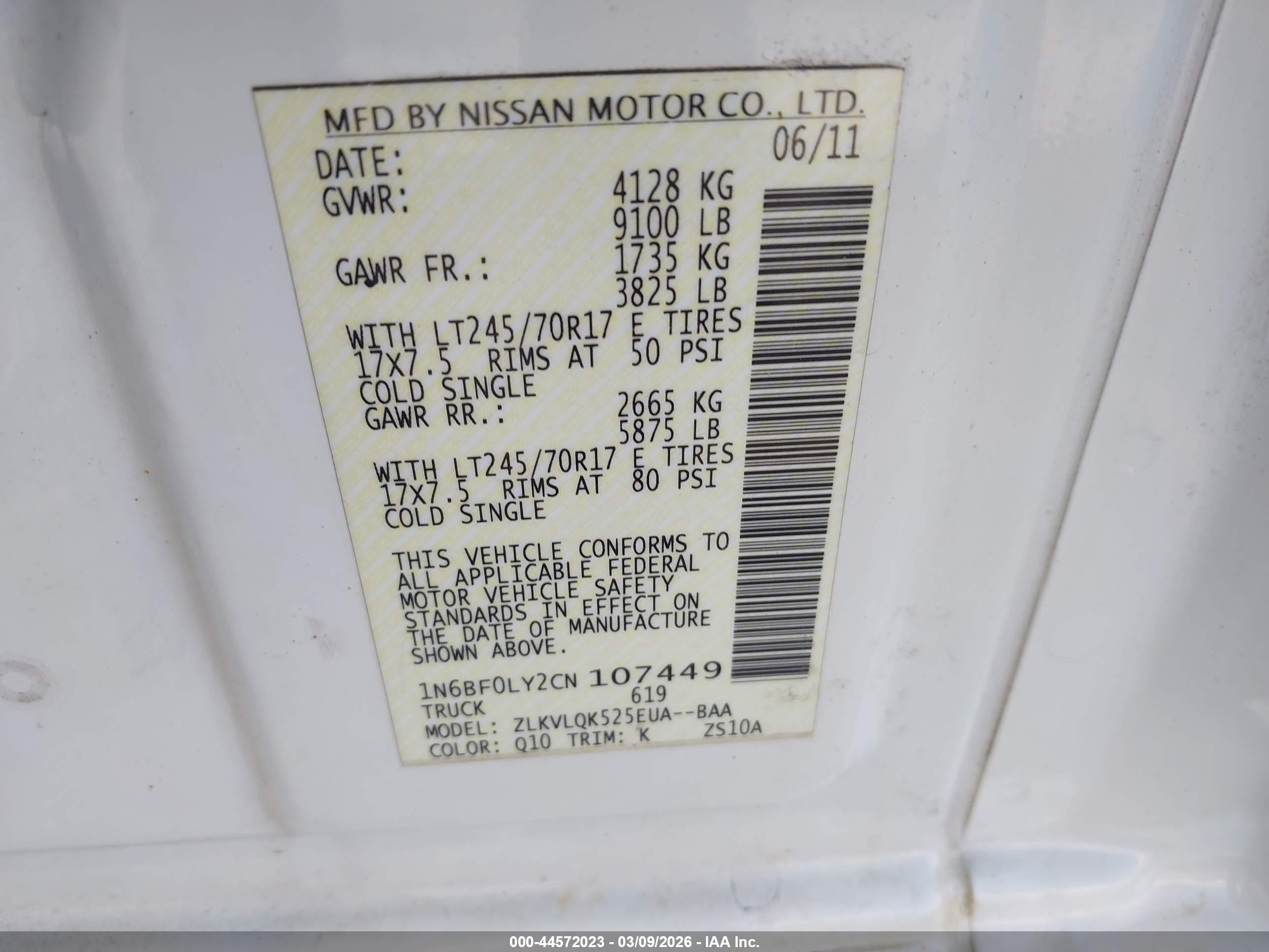 NISSAN NV image 9