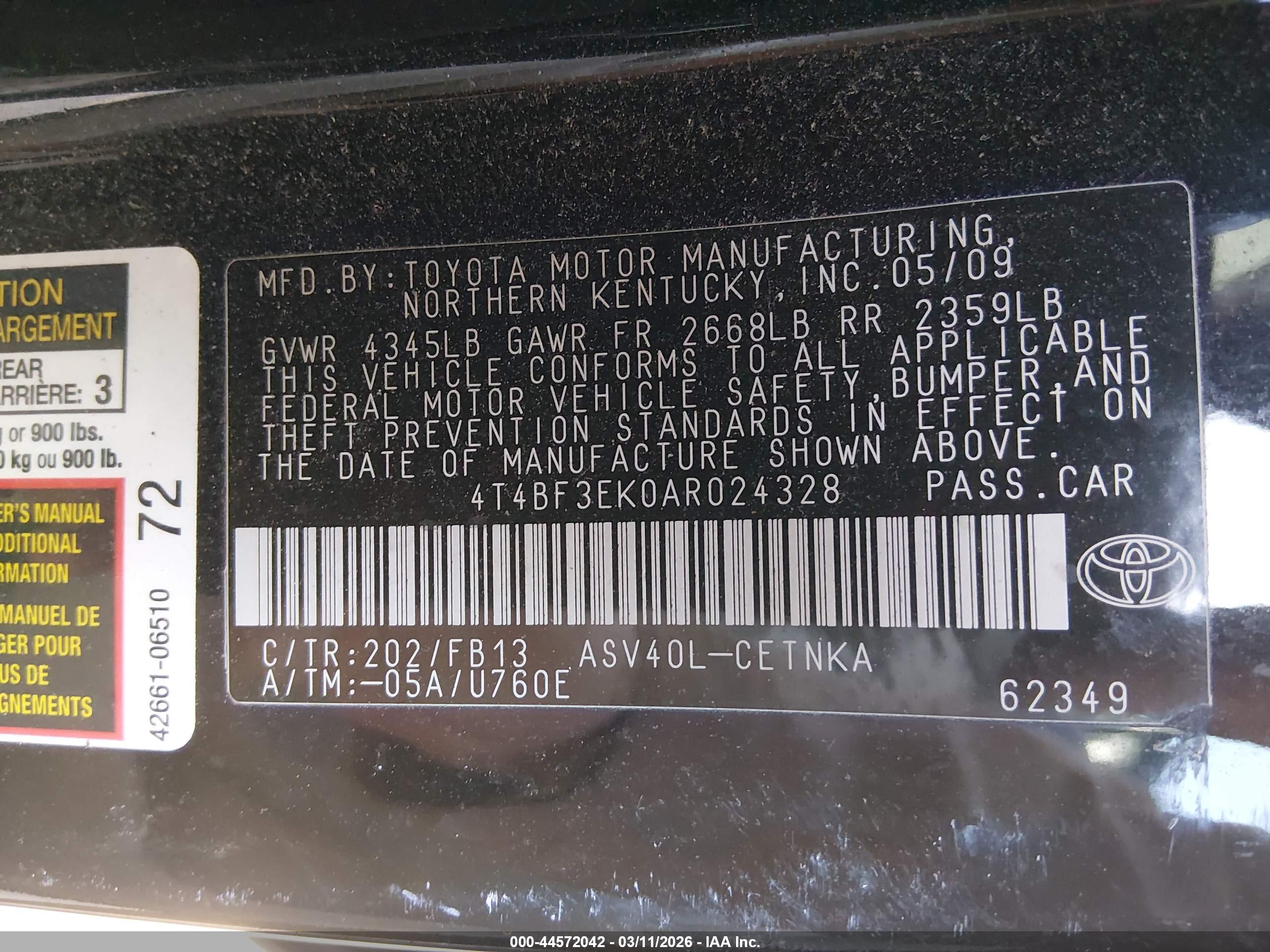 TOYOTA CAMRY image 9