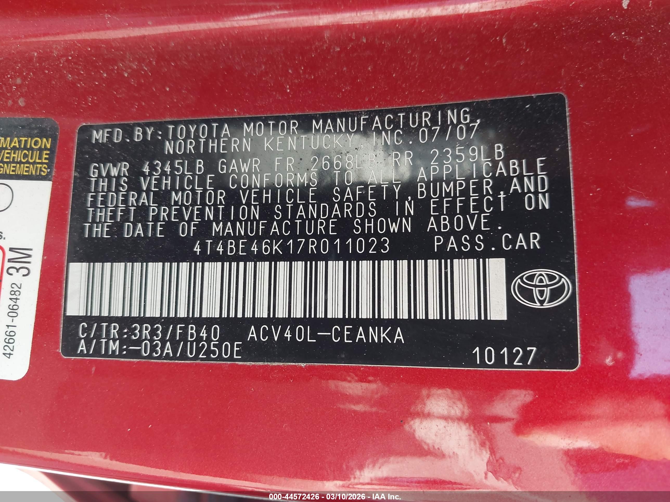 TOYOTA CAMRY image 9